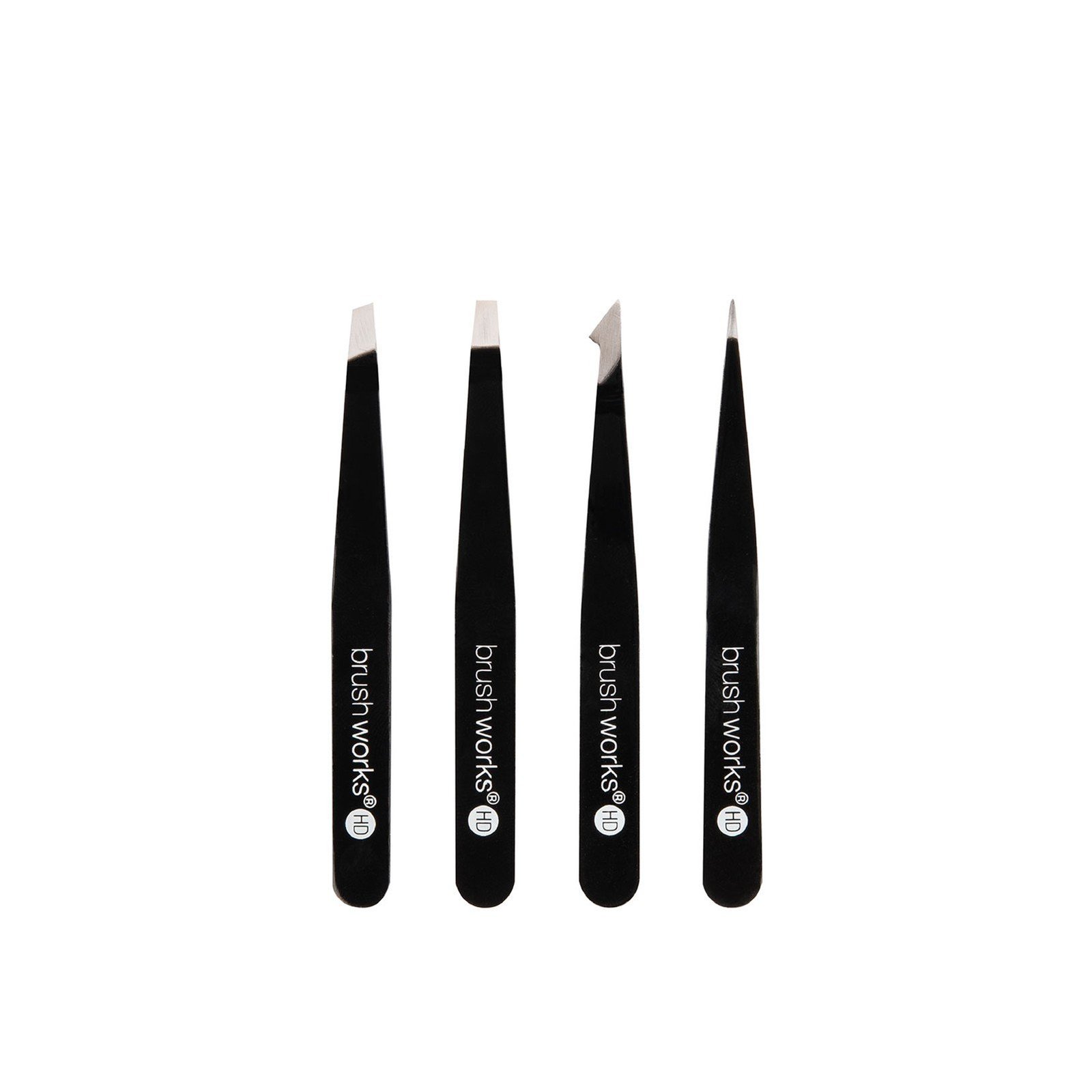 Brushworks طقم ملاقط التركيبات الكامل Black
