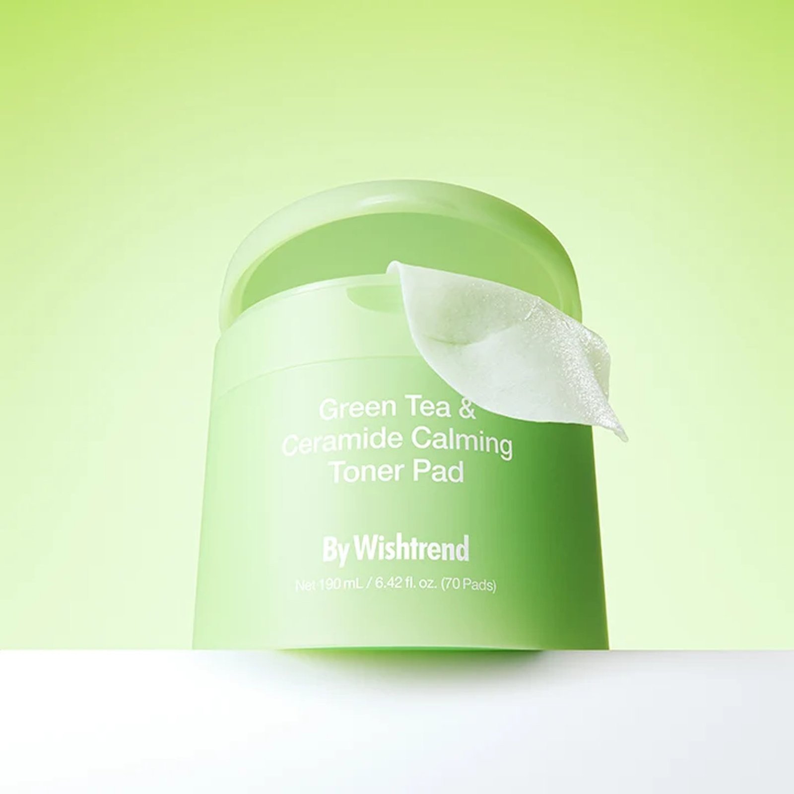 By Wishtrend Green Tea & Ceramide Calming Toner Pad x70