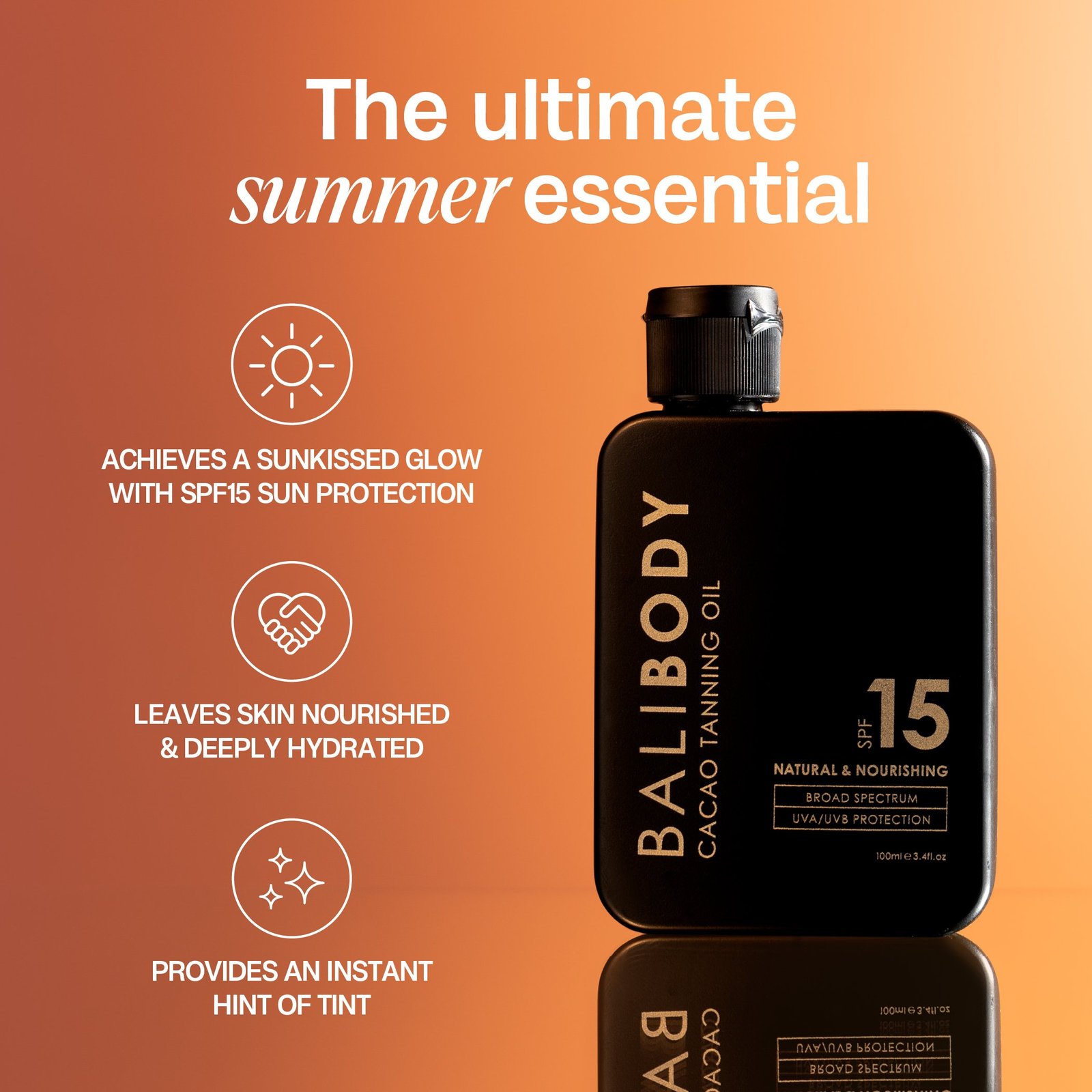 Bali Body Cacao Tanning Oil SPF15 100ml