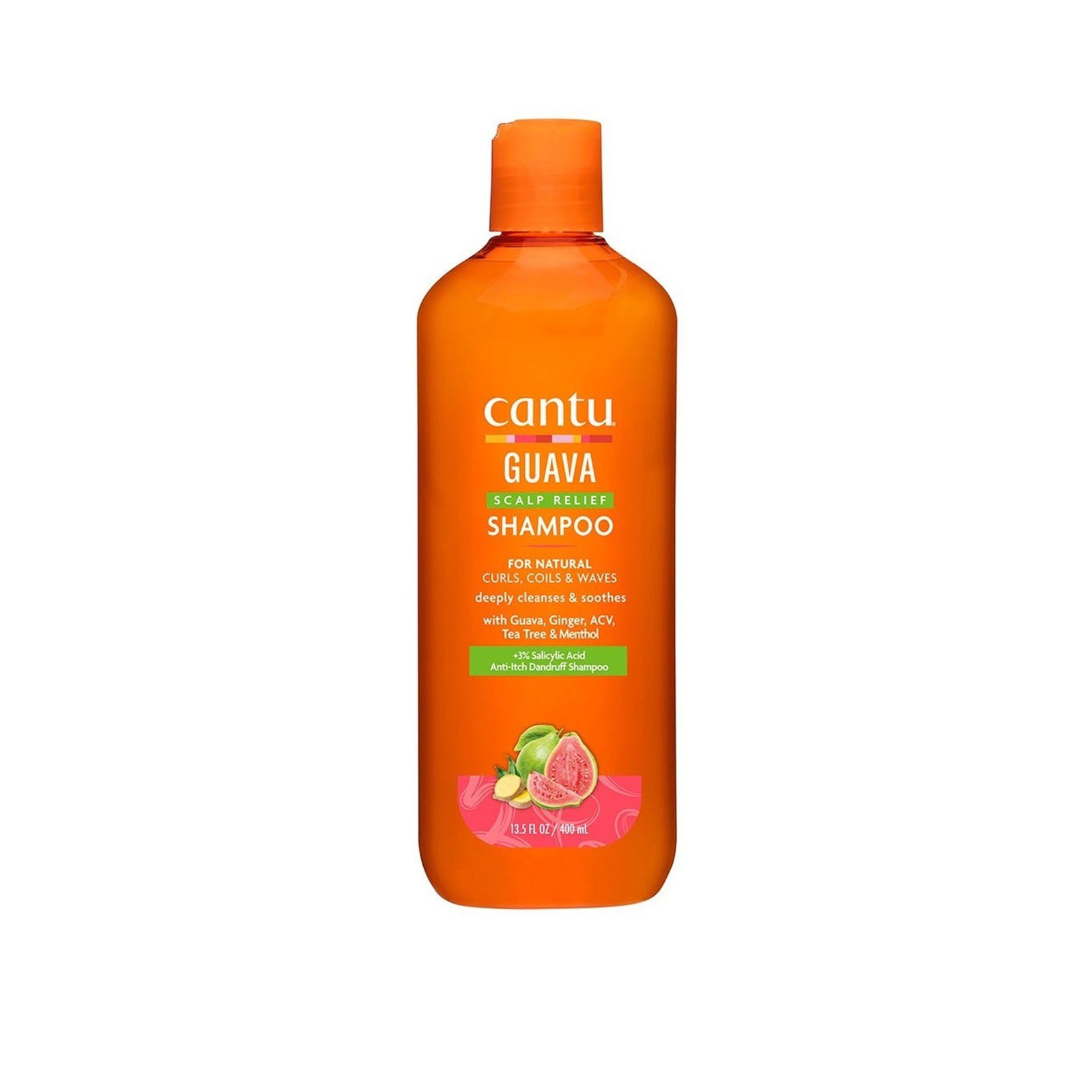 Cantu Champú para el alivio del cuero cabelludo con guayaba, 400 ml