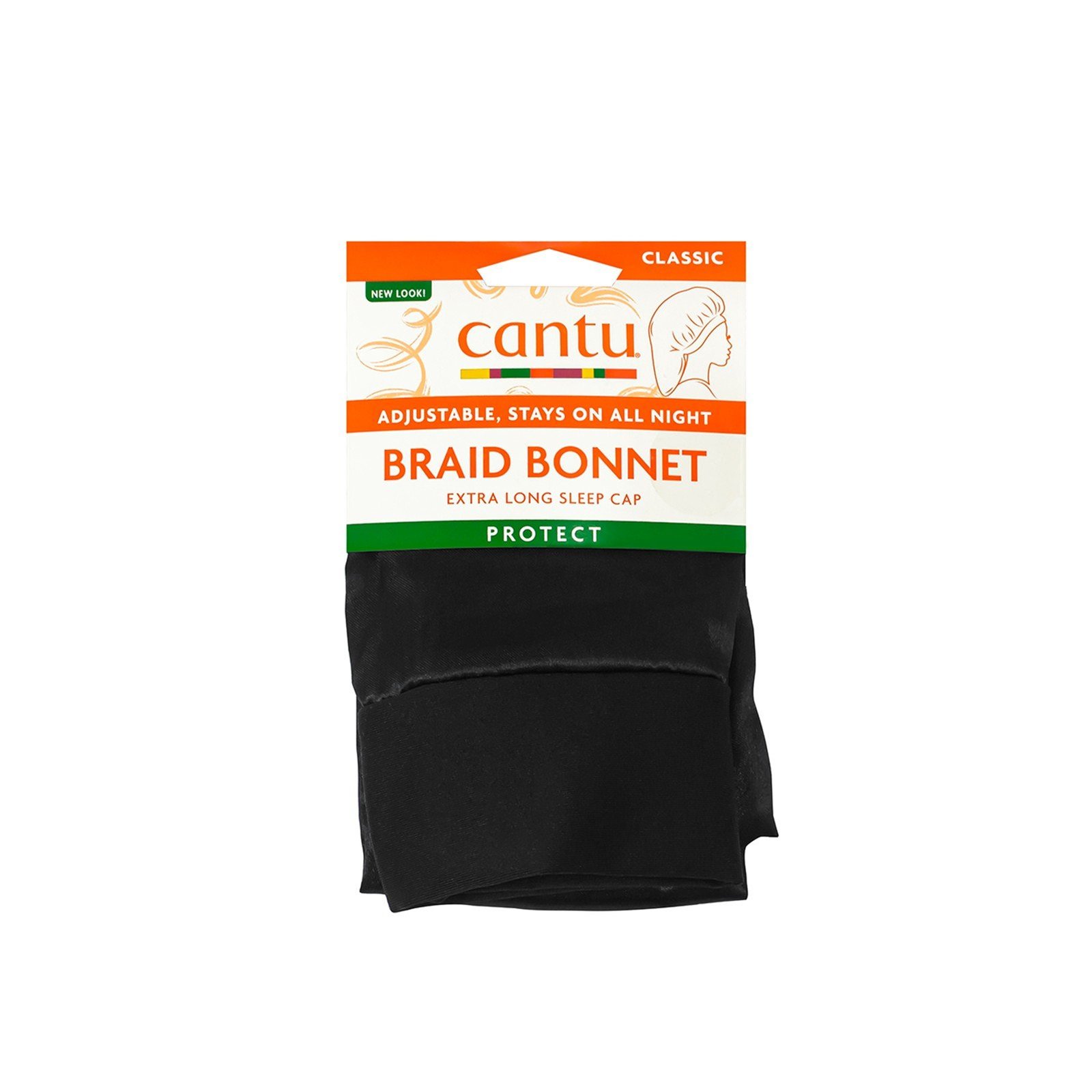 Cantu Satin Braid Bonnet أسود