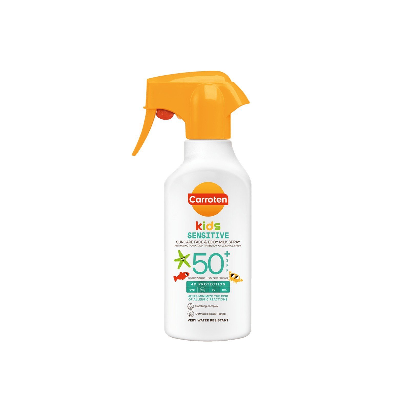 Carroten Kids Sensitive Gezichts- & Lichaamsmelk Spray SPF50+ 270ml
