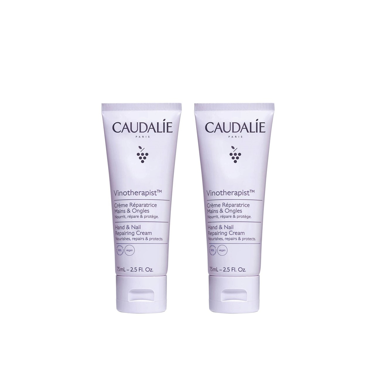 Caudalie Vinotherapist Hand & Nail Repairing Cream 75ml x2
