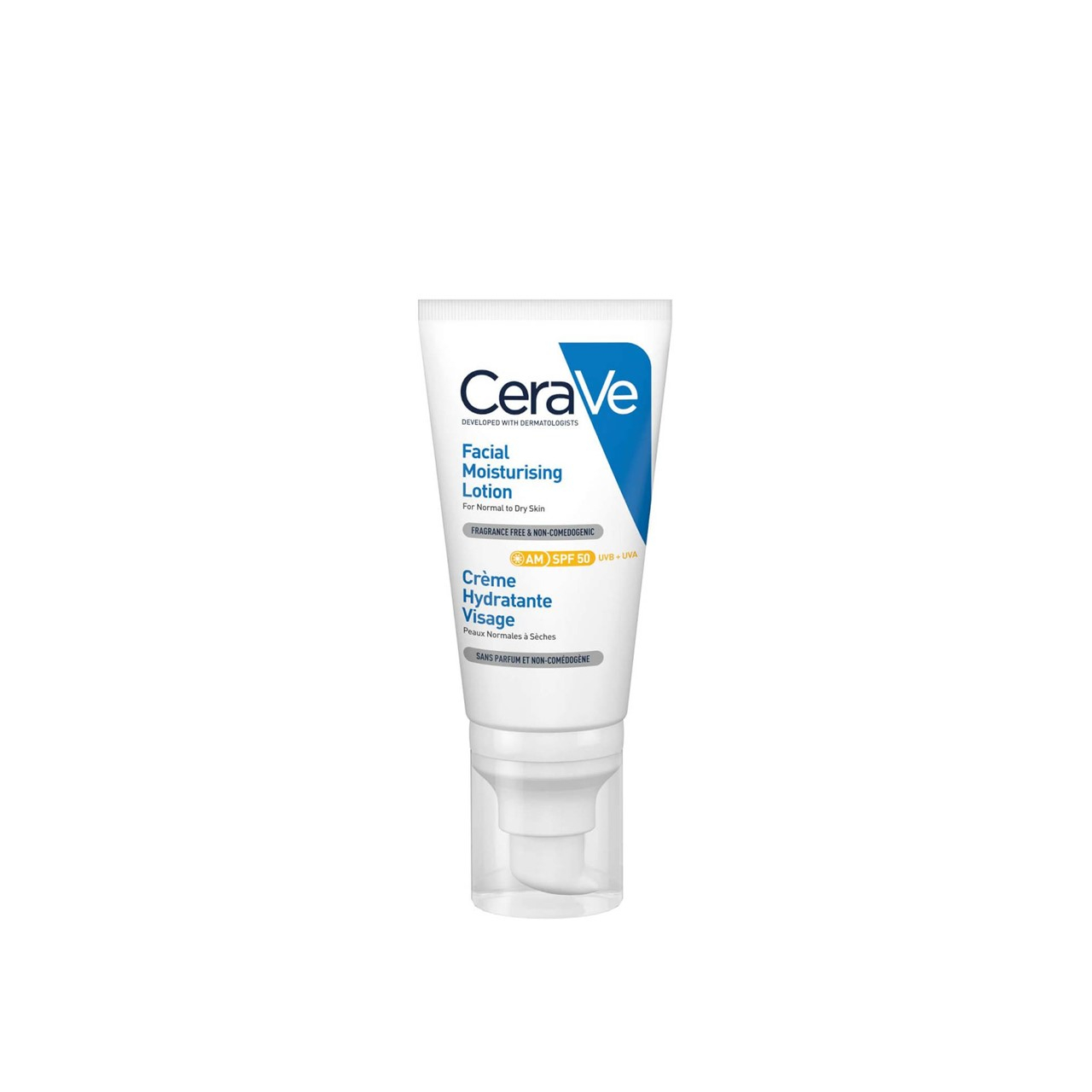 CeraVe AM Facial Moisturizing Lotion Fragrance-Free SPF50 52ml