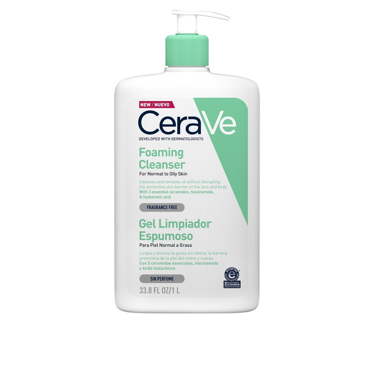 CeraVe Foaming Cleanser Normal to Oily Skin 1L