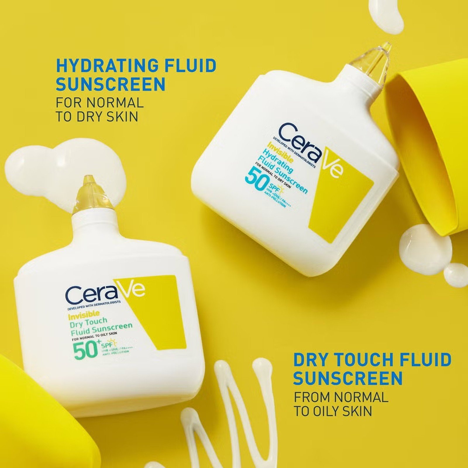 CeraVe سائل واقٍ من الشمس غير مرئي بلمسة جافة SPF50+ 50ml