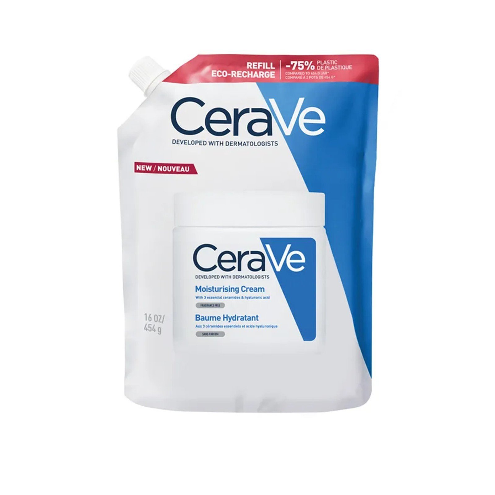 CeraVe Moisturizing Cream Dry to Very Dry Skin Eco-Refill 454g
