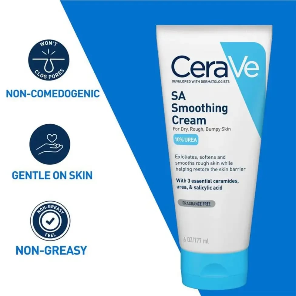CeraVe SA Smoothing Cream for Dry, Rough, Bumpy Skin 10% Urea 177ml