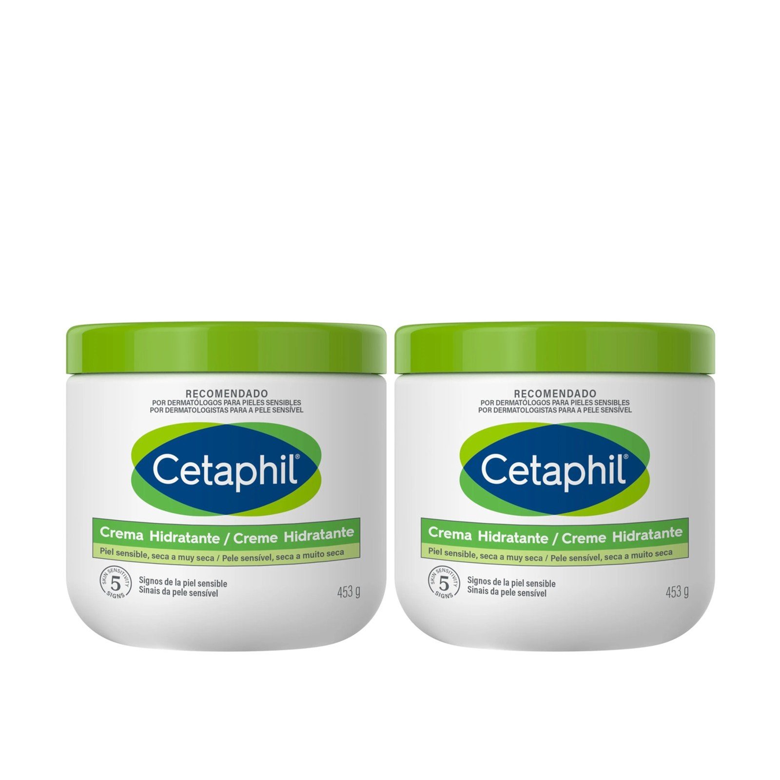 Cetaphil مرطب كريم Dry & للبشرة الحساسة خالي من العطر 453gx2