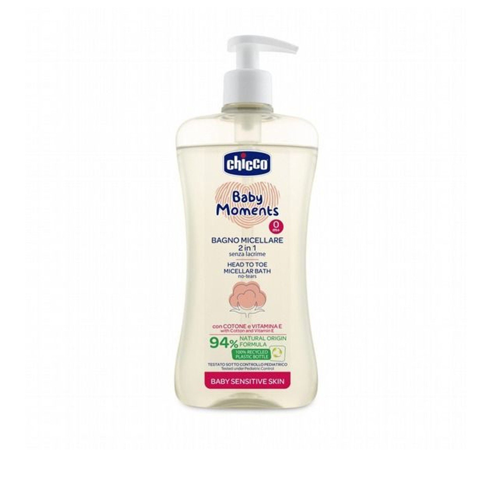 Chicco Baby Moments حمام مذيلي 2 في 1 من الرأس حتى القدمين 0m+ 500ml