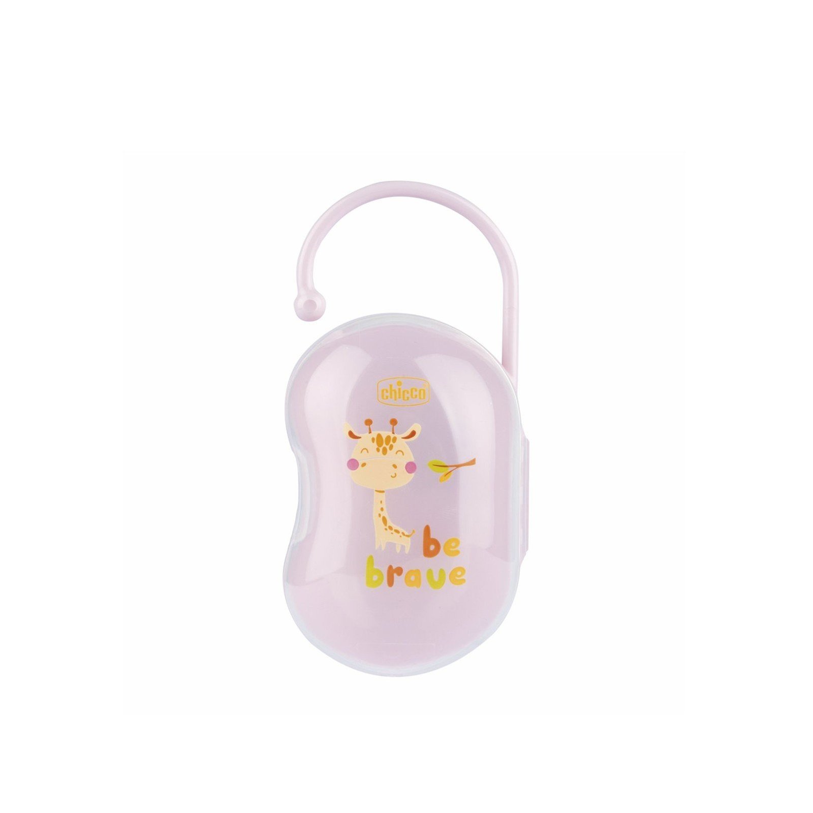 Chicco Easy Box حامل مصاصة مزدوج بلاستيكي خالٍ من BPA ‏0m+ وردي