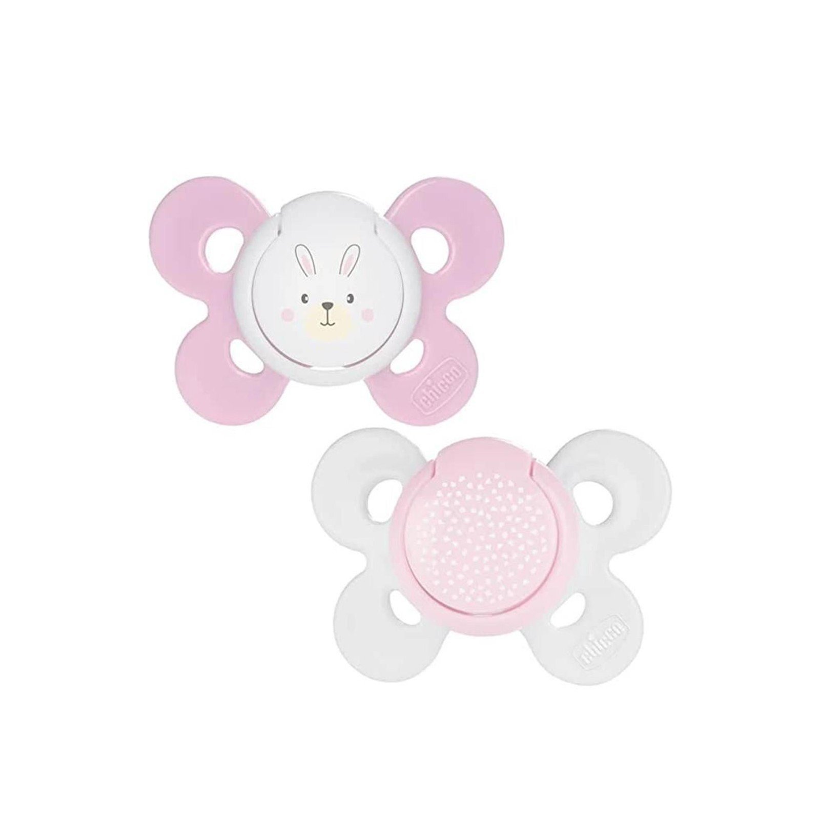 Chicco Physio Comfort Pacifier 0-6m White/Pink x2