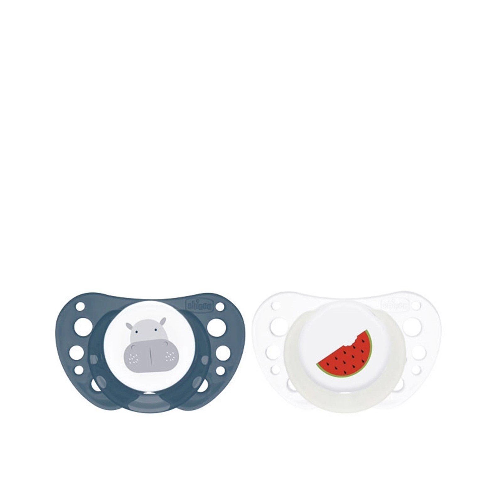Chicco PhysioForma Air Glow in the Dark Pacifier 16-36m Blue/White x2
