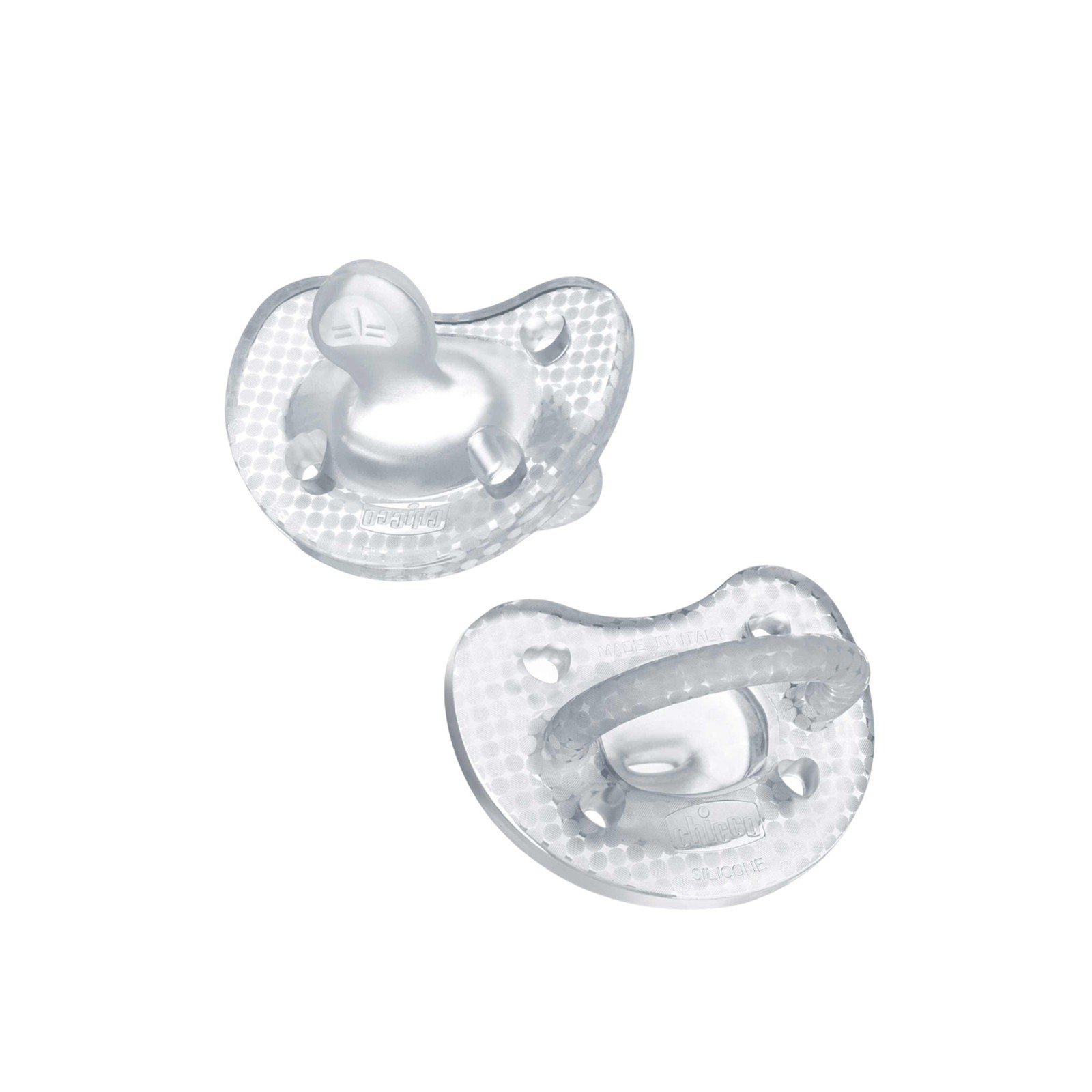 Chicco PhysioForma Crystal Sucette en Silicone 16-36m Transparent x2
