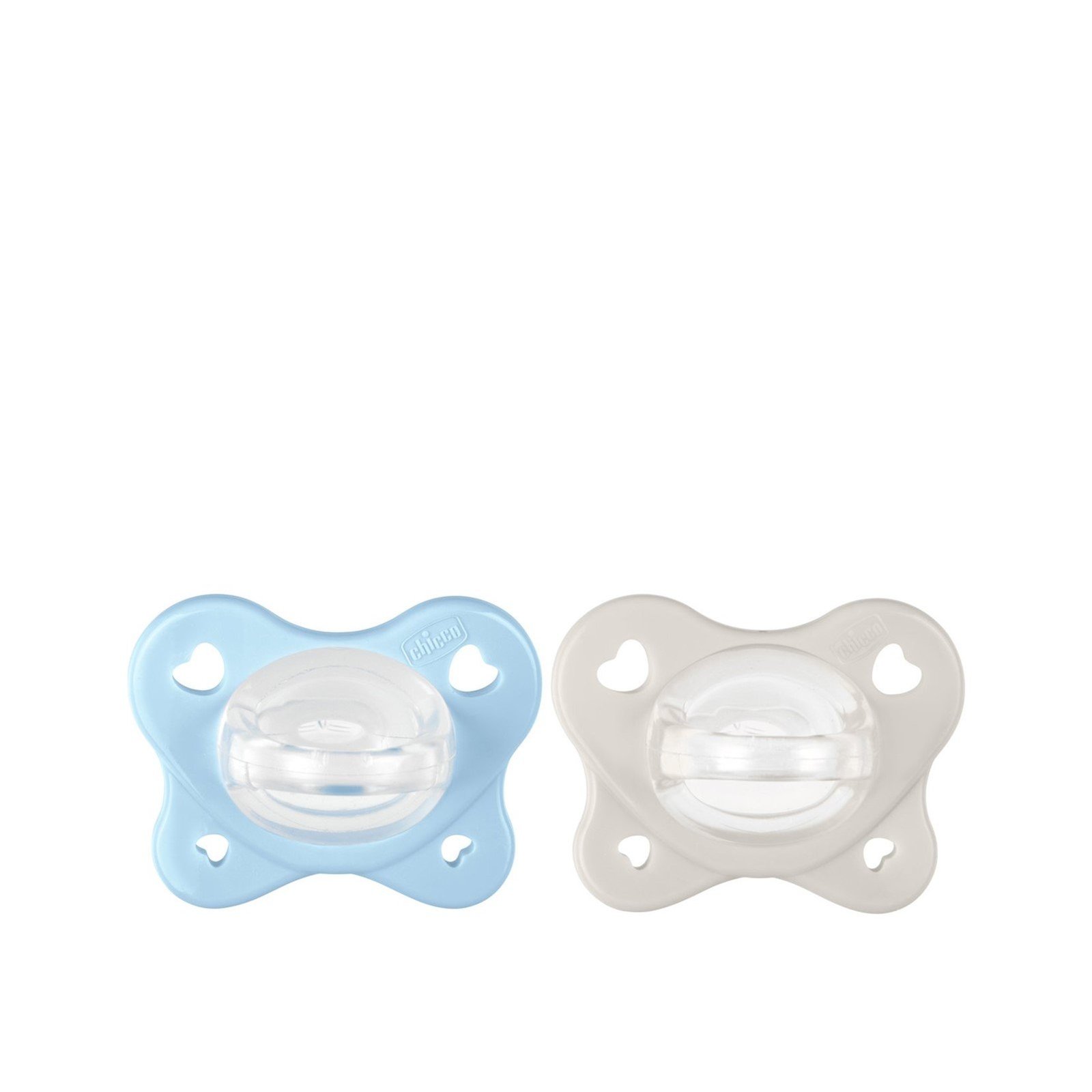 Chicco PhysioForma Dual Soft Pacifier 2-6m Blue/Grey x2