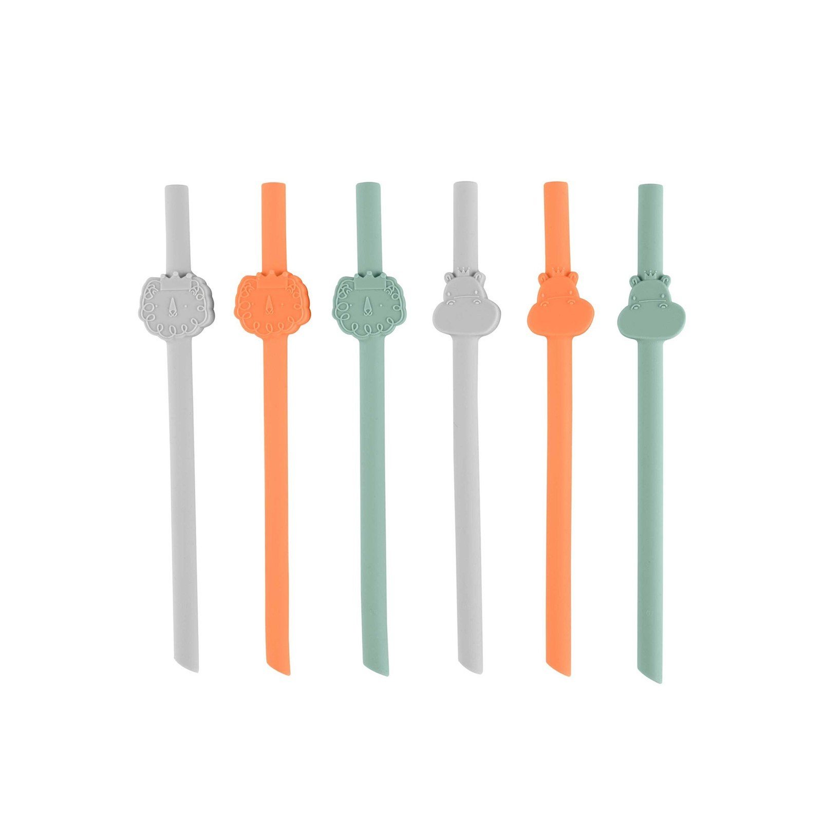 Chicco Take Eat Easy Reusable Silicone Straws 12m+ x6