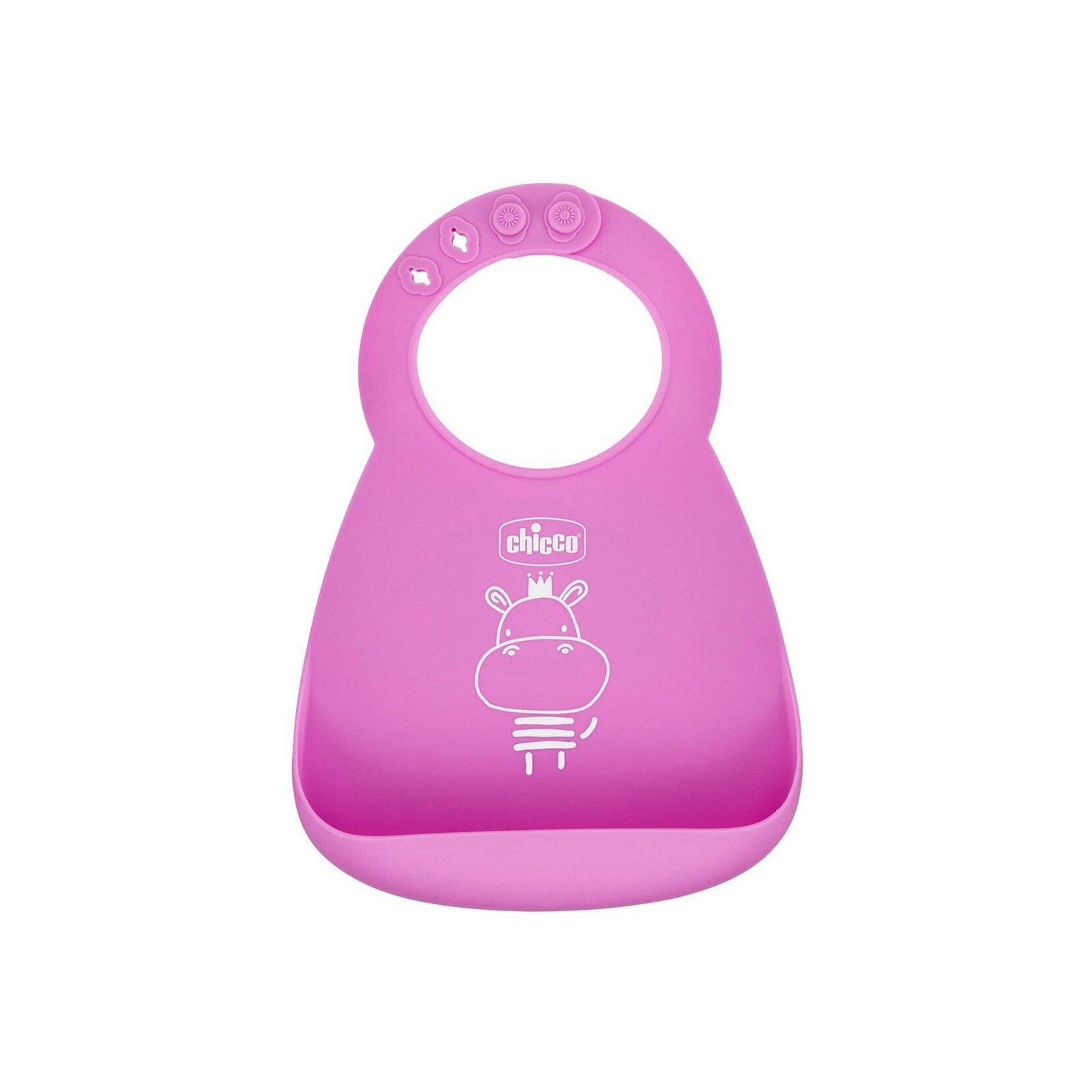 Chicco Take Eat Easy Silicone Roll Bib 6m+ Pink