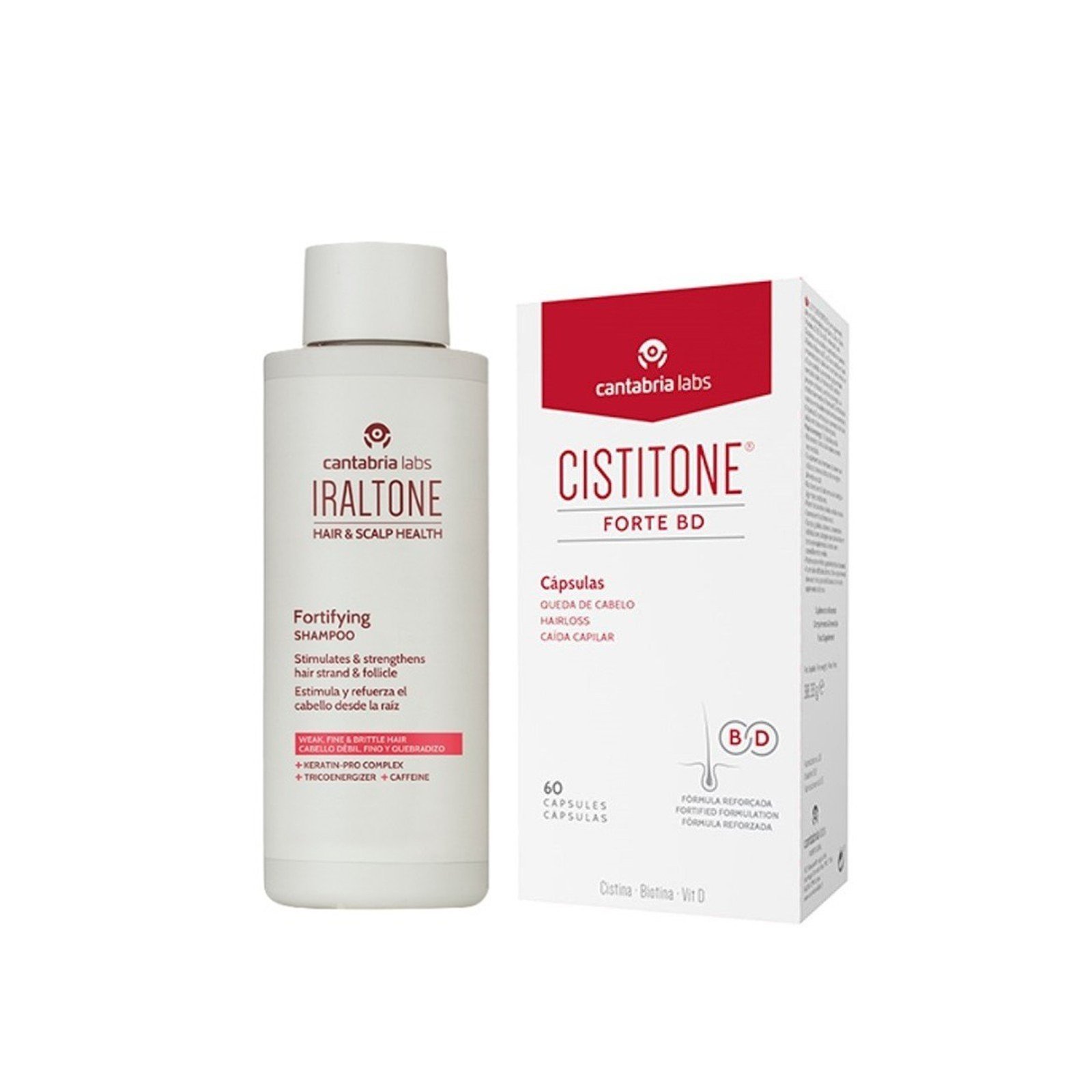 Cistitone Forte BD Hair Loss Capsules x60 + Iraltone Fortifying Shampoo 200ml