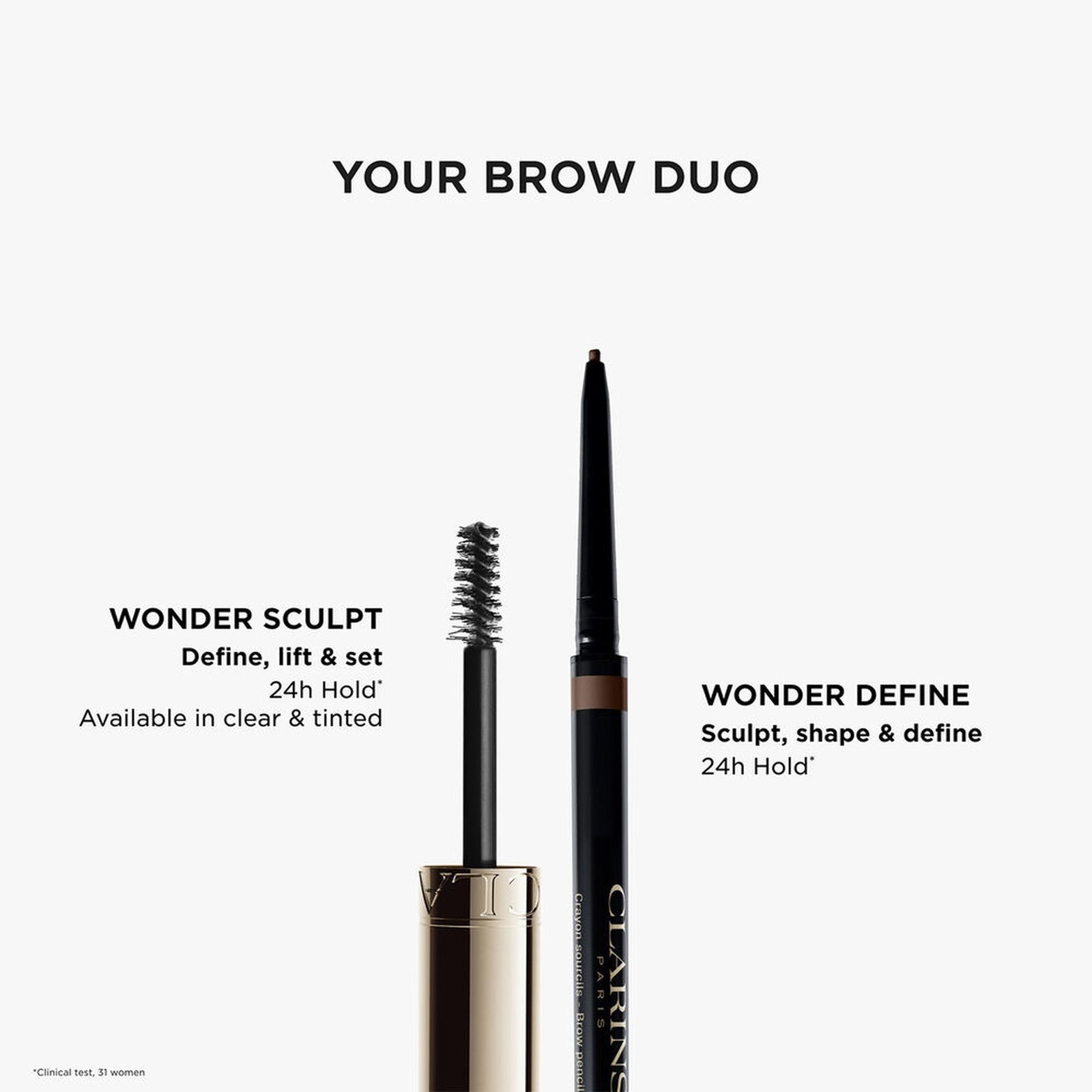 Clarins Wonder Define Øjenbrynsblyant 03 Warm Brown 0.06g