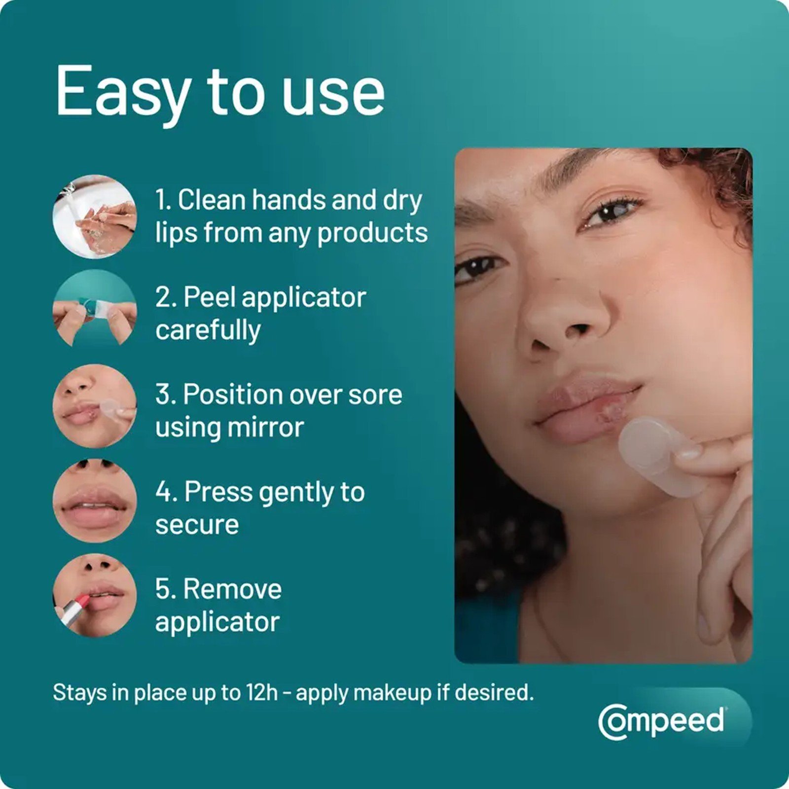 Compeed Invisible Cold Sore Discreet Healing Patch x15