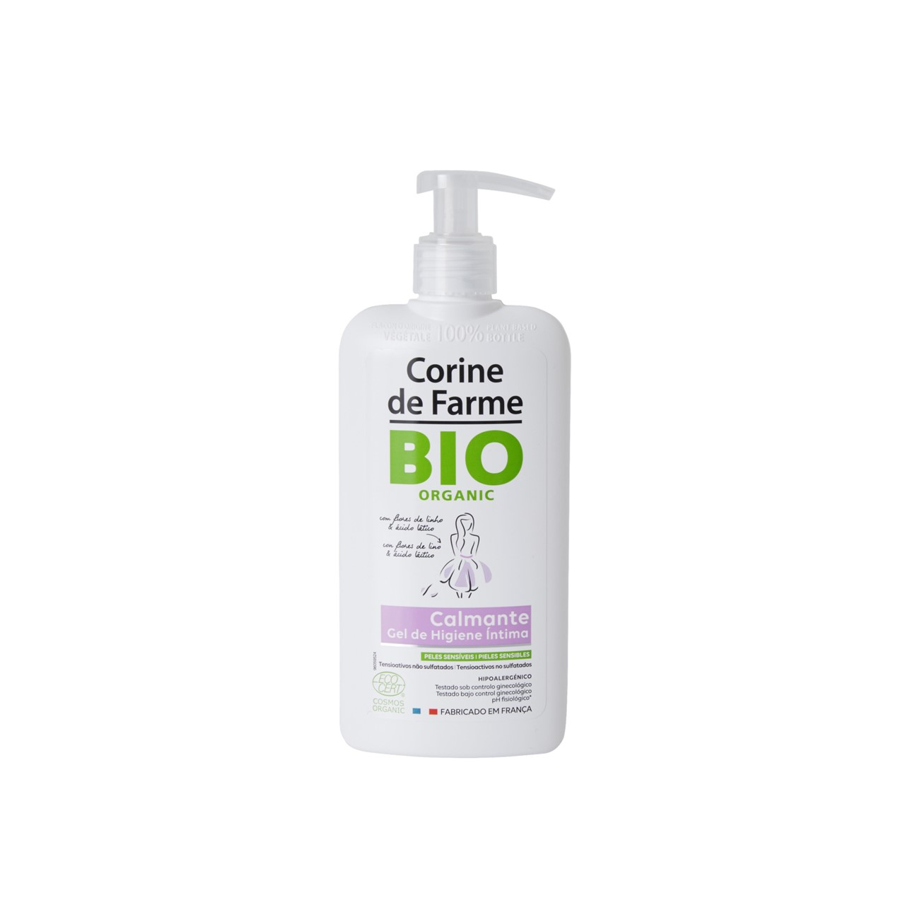 Corine de Farme Bio مهدئ غسول حميم with Flax Flowers and Lactic