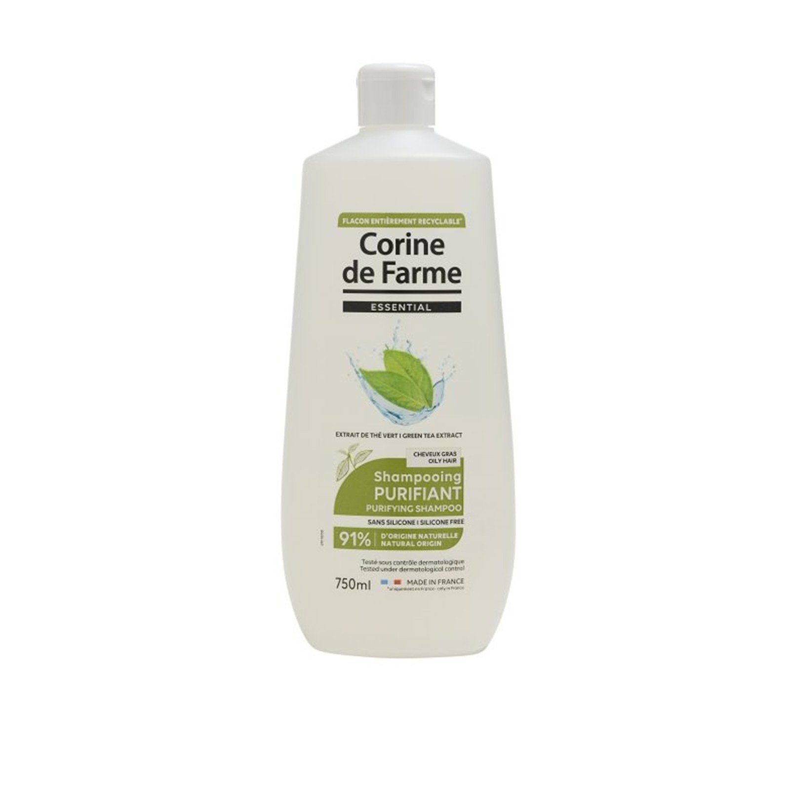 Corine de Farme Essential Green Tea Extract Purifying Shampoo 750ml