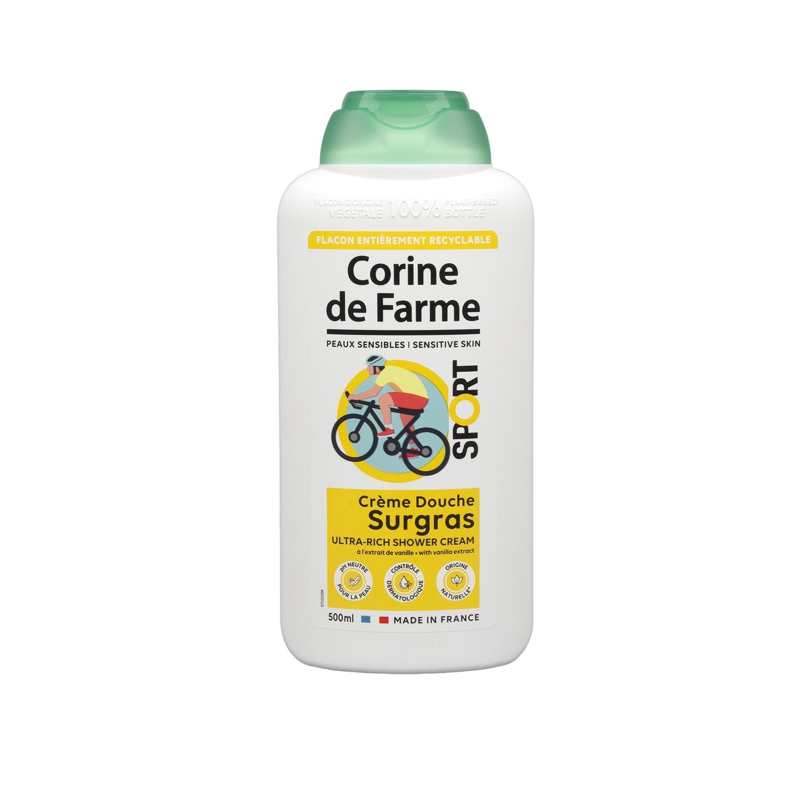 Corine de Farme Sport كريم استحمام فائق الغنى بالفانيليا 500ml