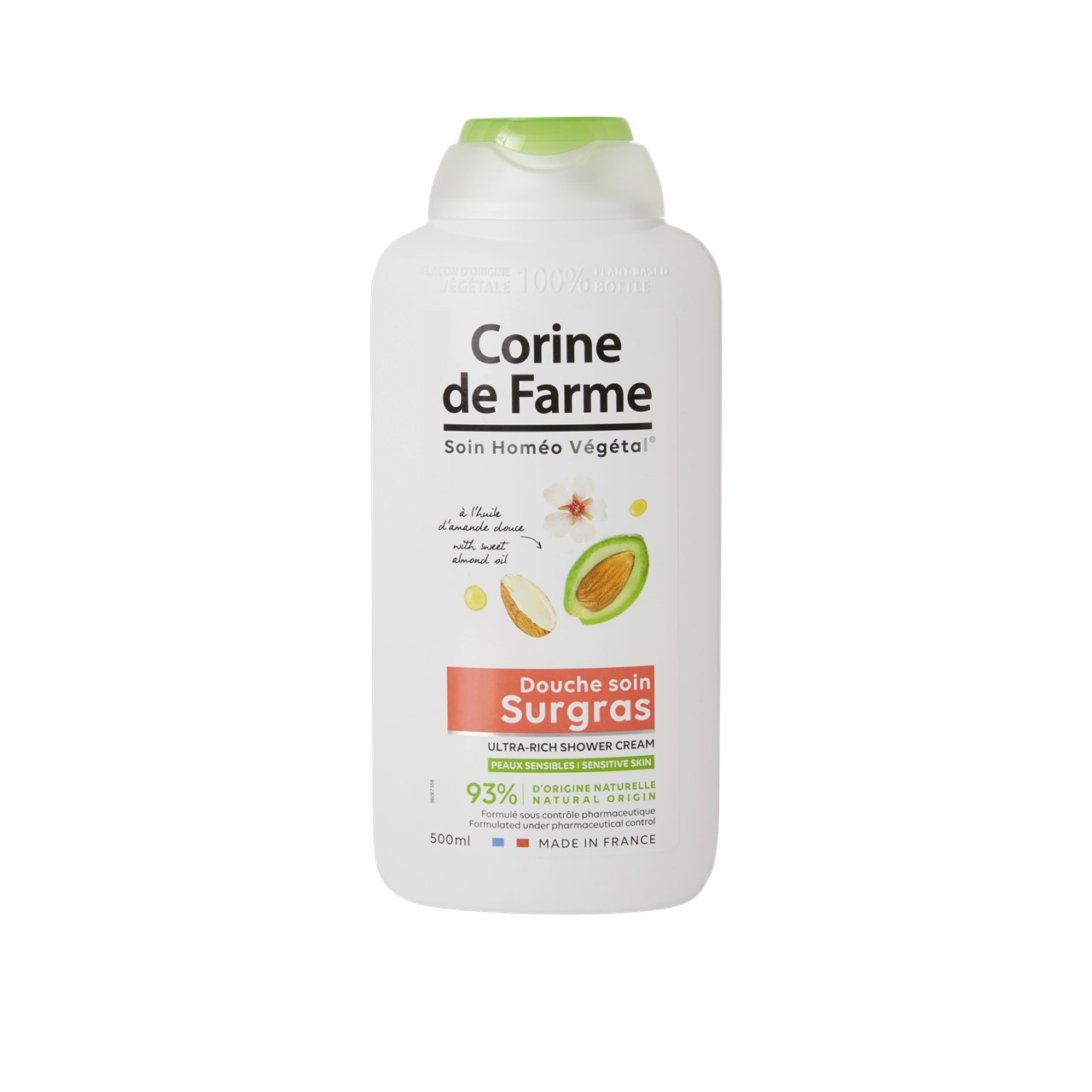 Corine de Farme Ultra-Rich Shower Cream with Sweet Almond Oil 500ml