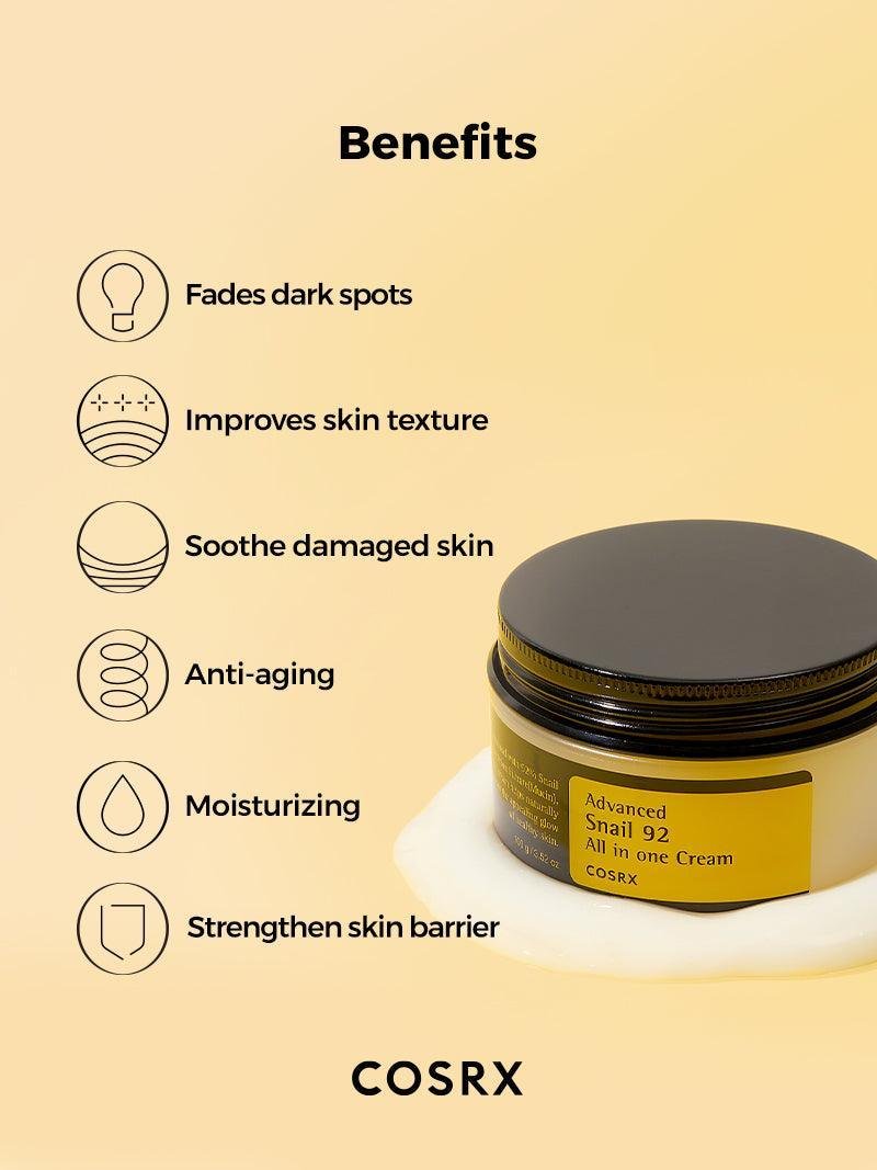 COSRX Advanced Snail 92 Crème Tout-en-Un 100g