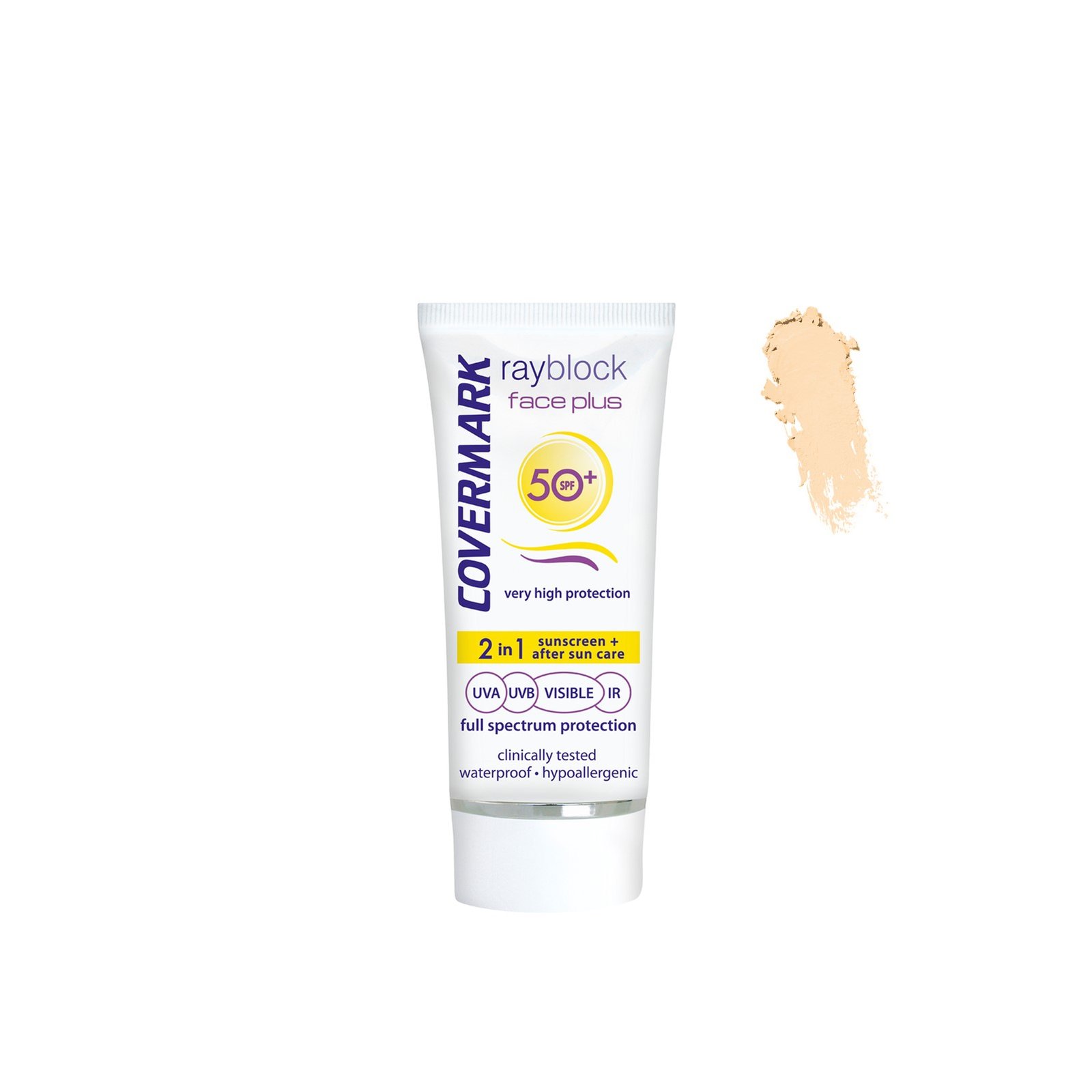 Covermark Rayblock Face Plus Tinted Cream Oily/Acneic 2-In-1 Sunscreen SPF50+