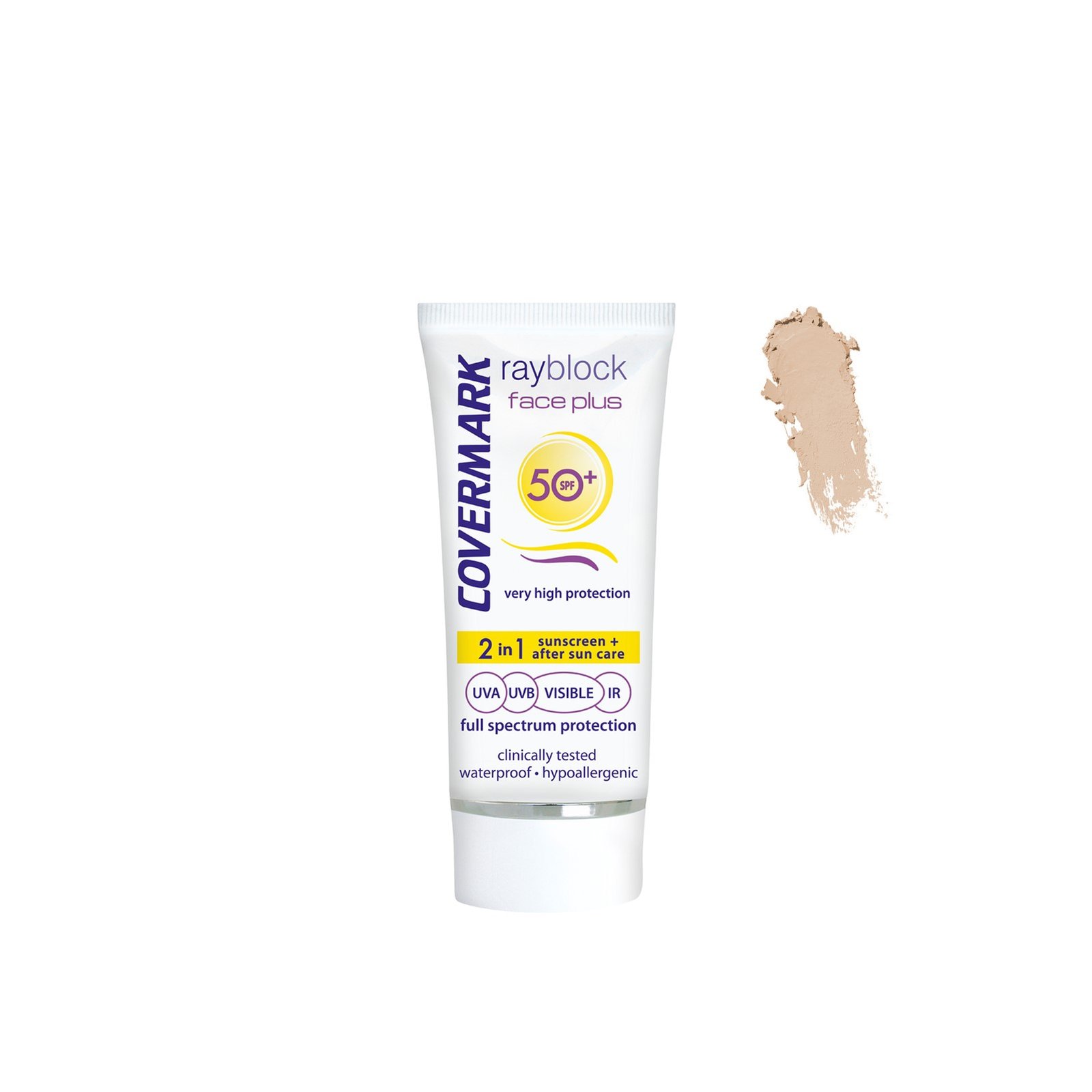 Covermark Rayblock Face Plus Tinted Cream Oily/Acneic 2-In-1 Sunscreen SPF50+