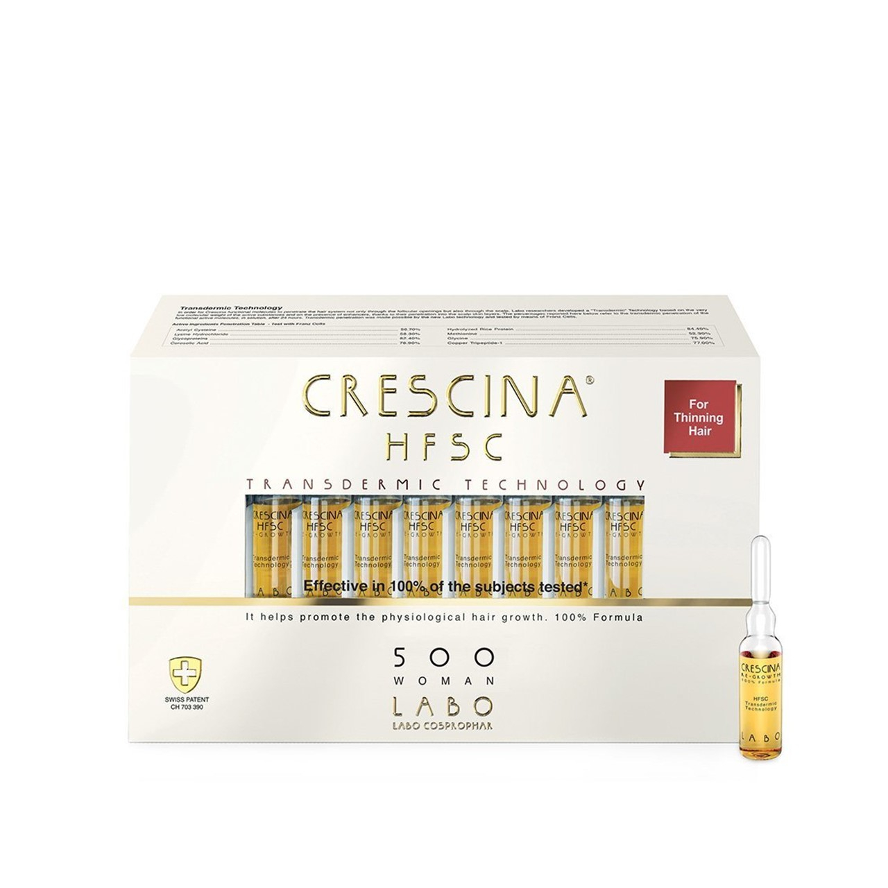 Crescina HFSC Transdermic Woman Ampoules 3.5ml x20