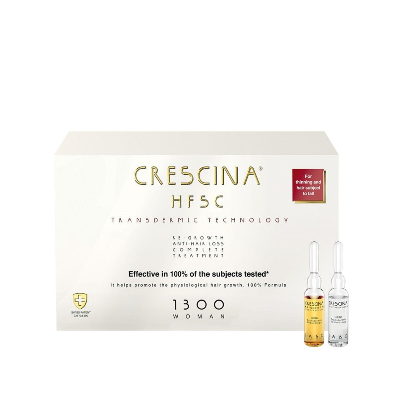 Crescina HFSC Transdermic Traitement Complet Femme Ampoules 3,5ml x10+10