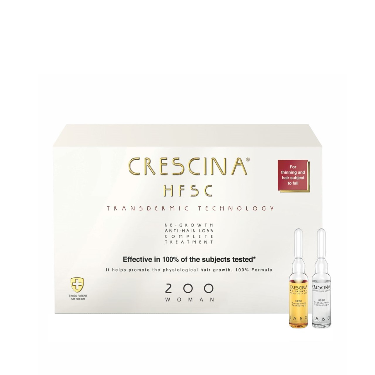 Crescina HFSC Transdermic Traitement Complet Femme Ampoules 3,5ml x10+10