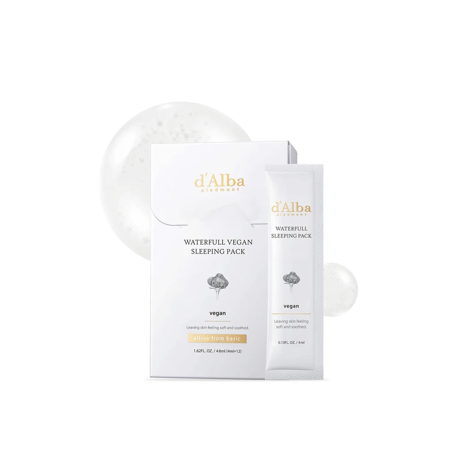d'Alba قناع النوم النباتي المرطب Waterfull ‏12x4ml