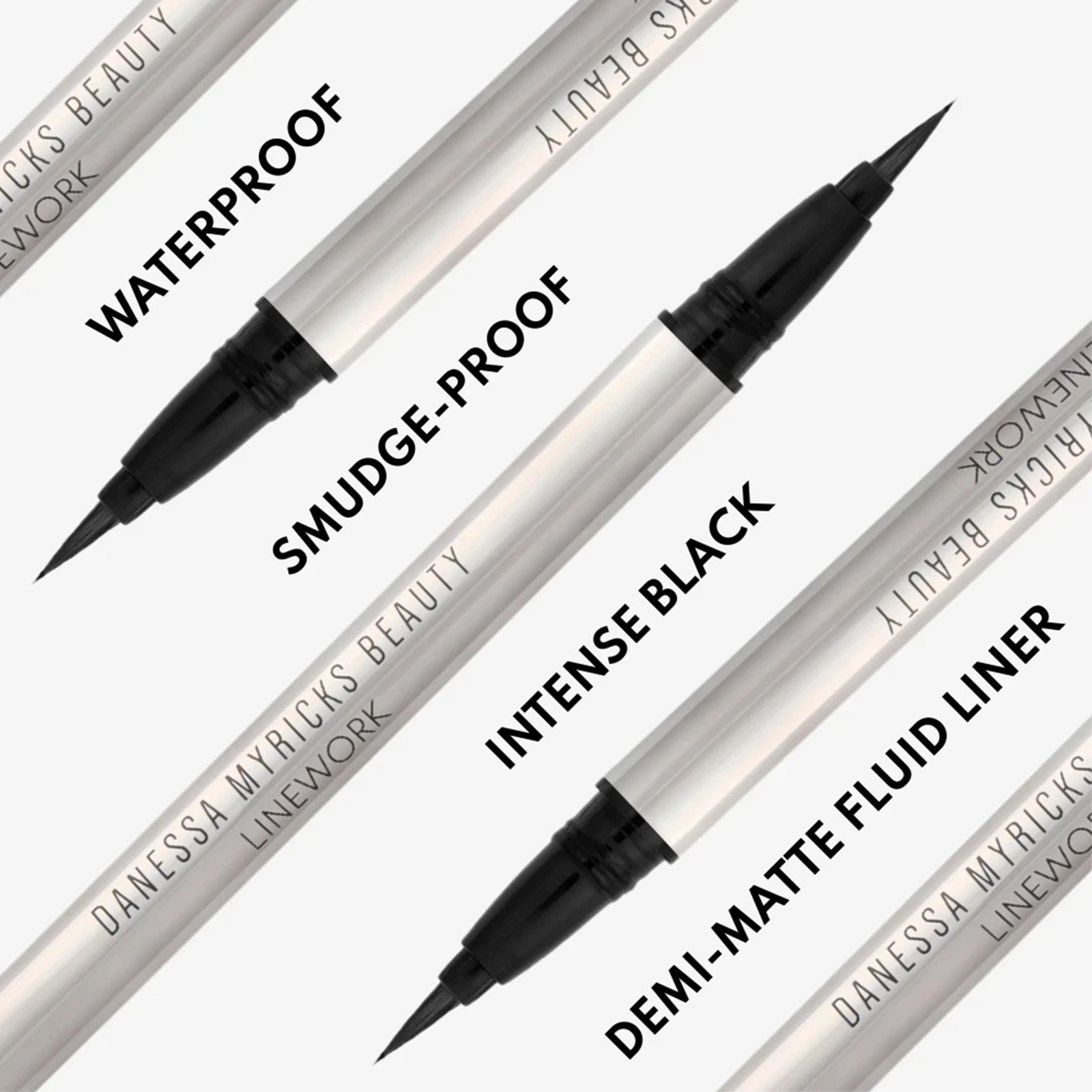 Danessa Myricks Beauty Linework محدد العيون السائل بالفرشاة Onyx 1ml