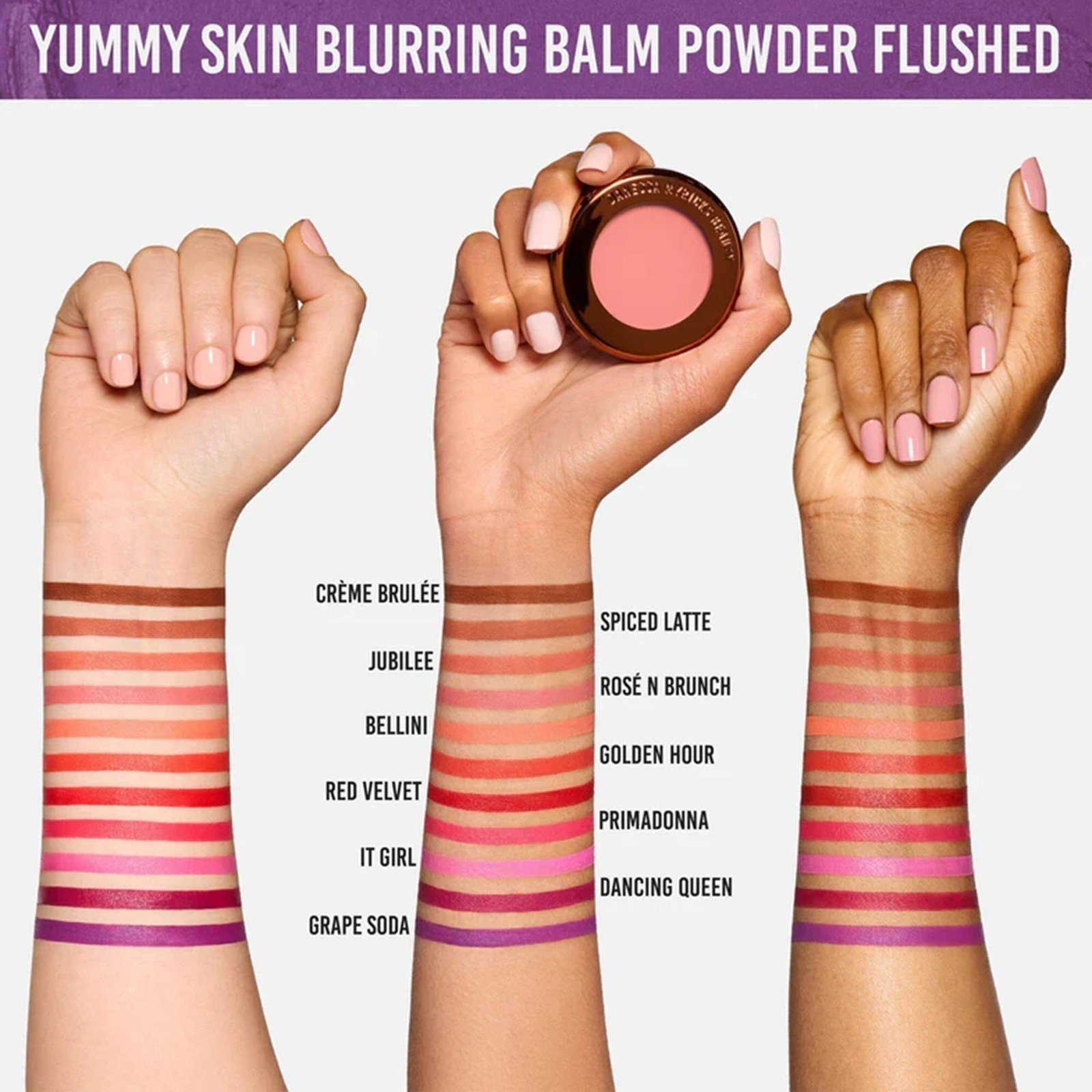 Danessa Myricks Beauty Yummy Skin Flushed Blurring Balm Powder Dancing Queen 6g