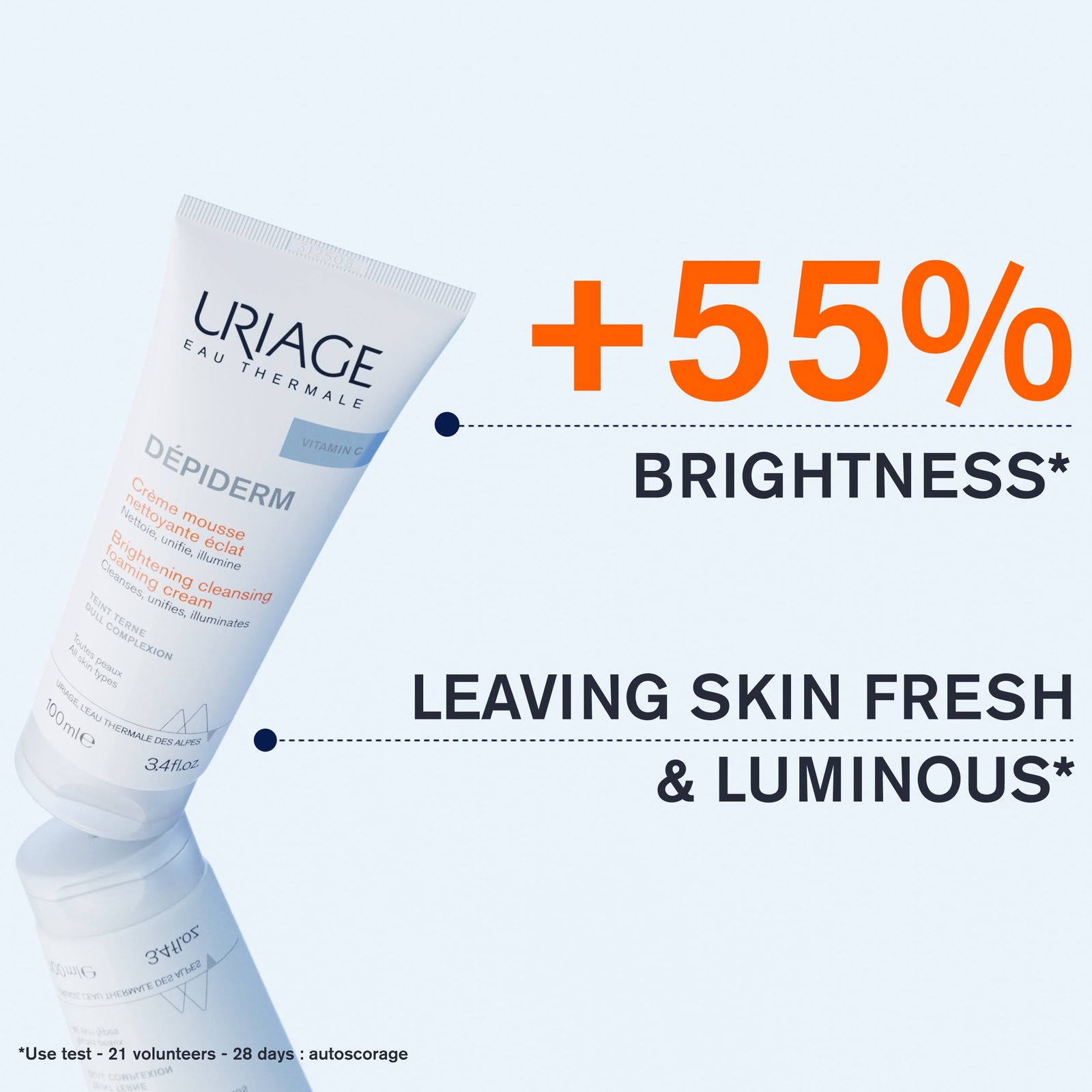 Uriage Dépiderm Crema Limpiadora Espumosa Iluminadora 100ml (3.4 fl oz)