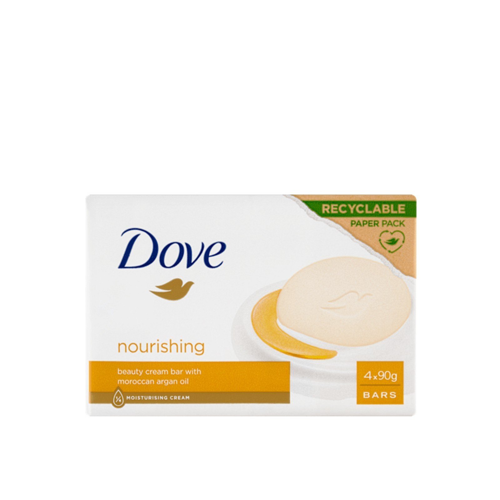 Dove لوح صابون Nourishing Beauty المغذي 90غ ×4