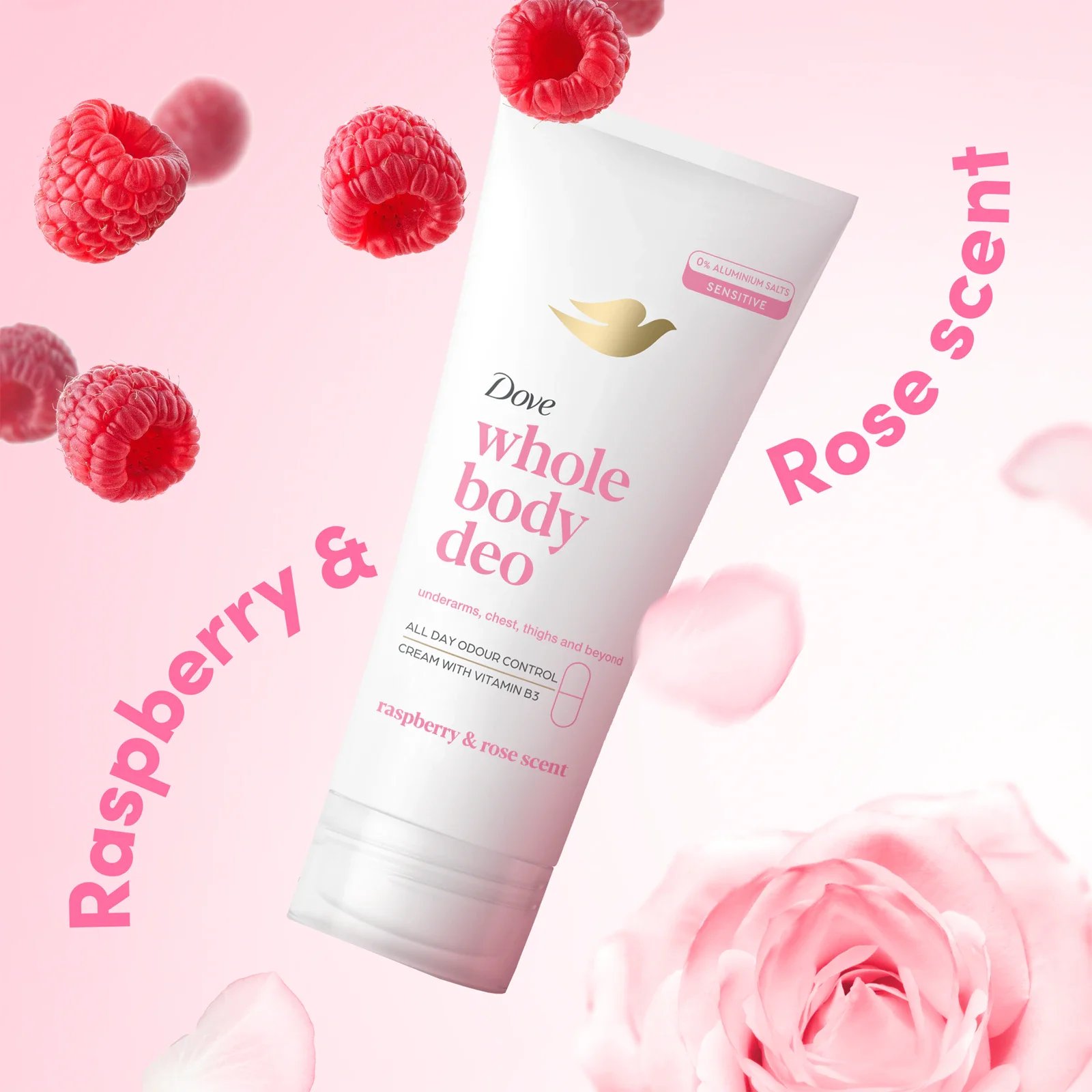 Dove Crème Déodorante Corps Entier Framboise & Rose 75ml