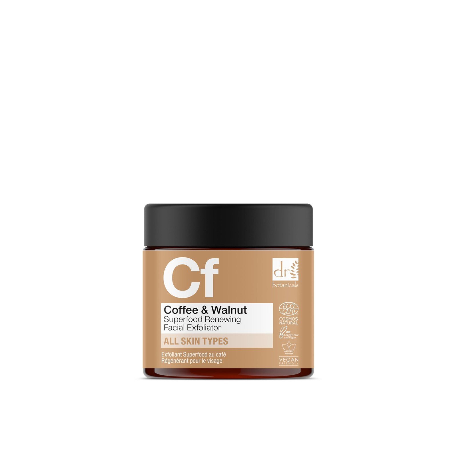 Dr. Botanicals Apothecary Coffee & Walnut Superfood متجدد Facial Exfoliator 60ml