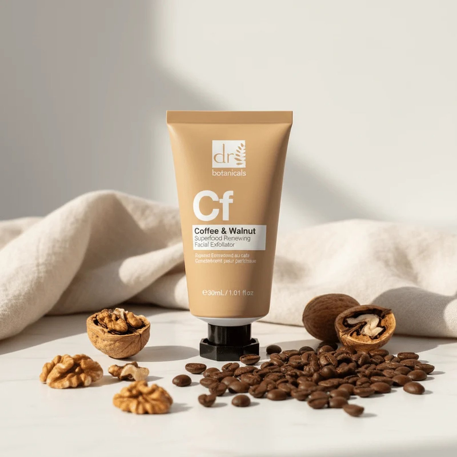 Dr. Botanicals Coffee & Walnut Superfood Renewing Facial Exfoliator 30ml