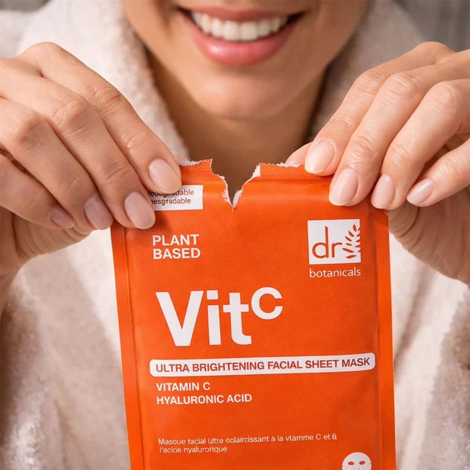 Dr. Botanicals VitC Ultra Brightening Facial Sheet Mask with Vitamin C and Hyaluronic Acid x1