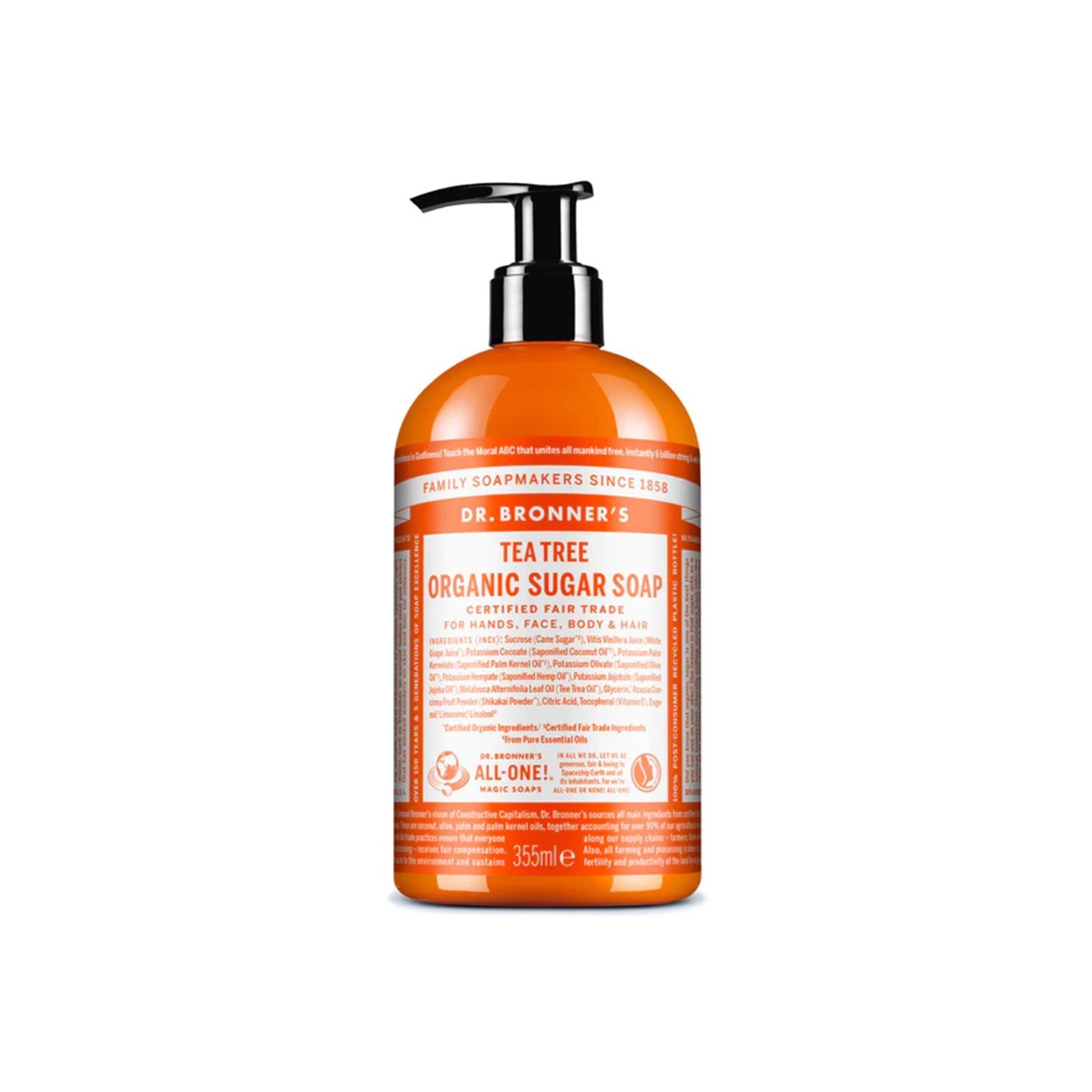 Dr. Bronner's Organic Sugar Soap Tea Tree 355ml
