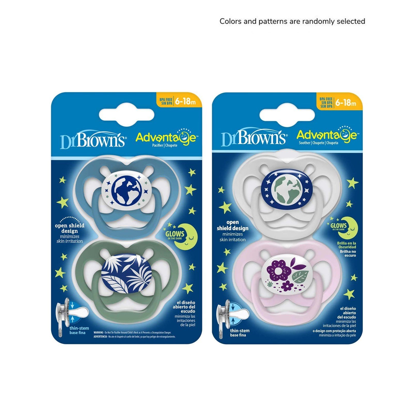 Dr. Brown's Advantage Selvlysende Sut 6-18m x2