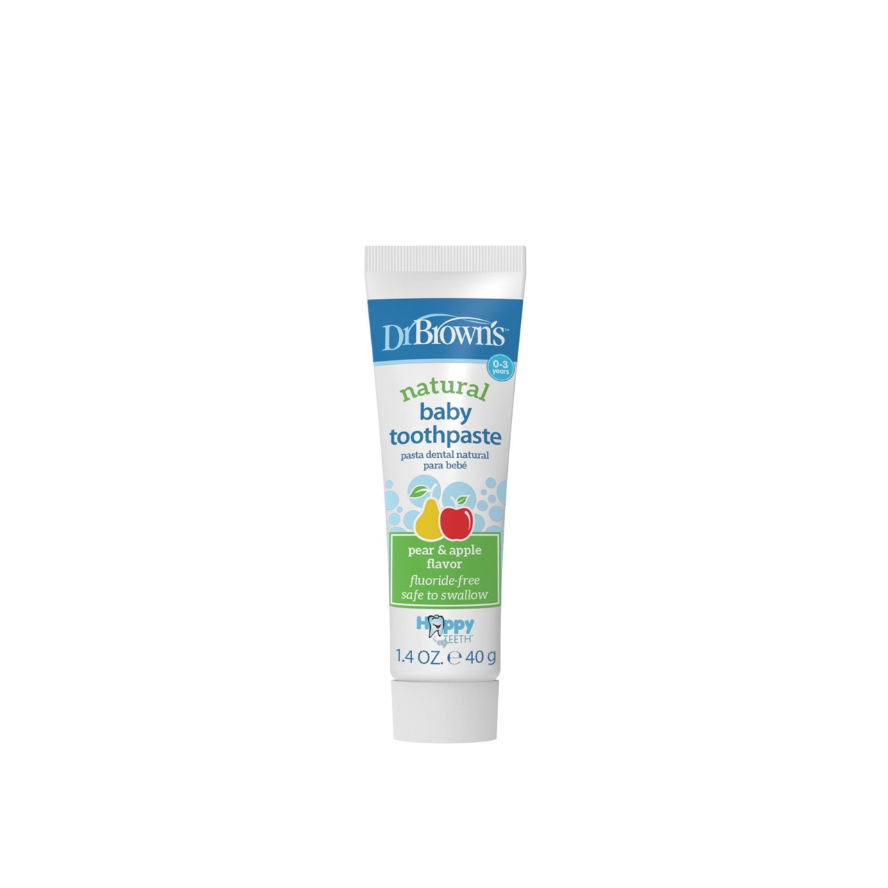 Dr. Brown’s Natural Baby Toothpaste Pear & Apple Flavor 0-3 Years 40g