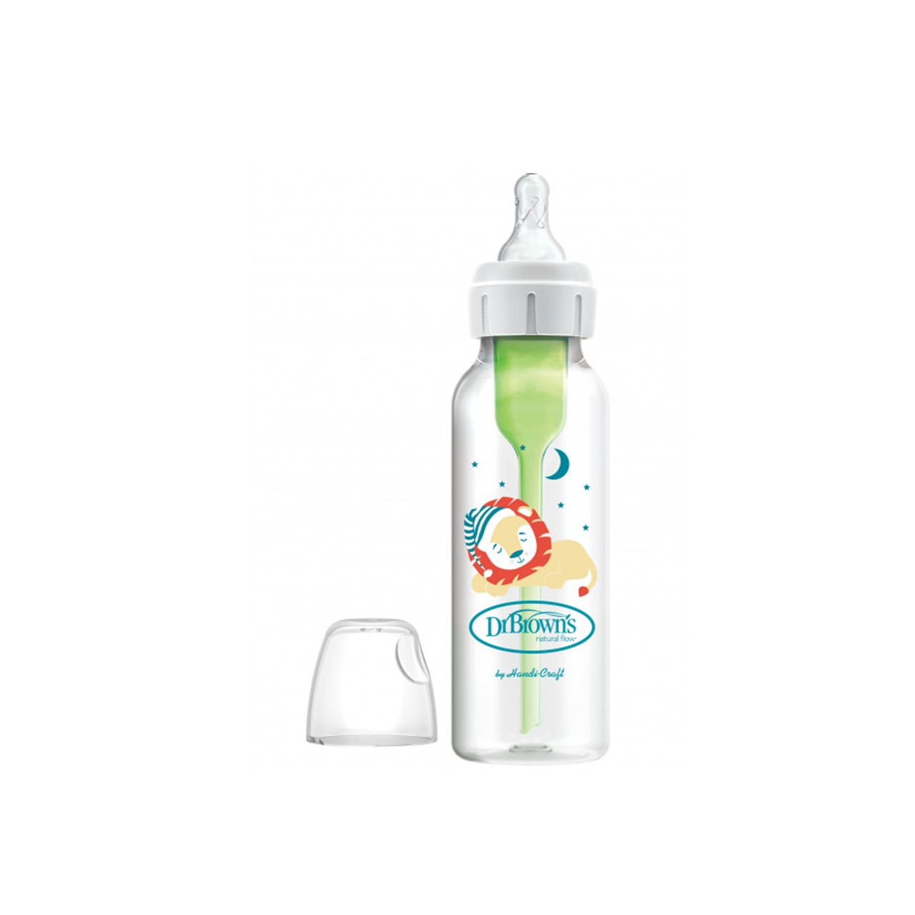 Dr Brown's Options+ زجاجة بلاستيكية ضيقة مضادة للمغص خالية من BPA ‏0m+‏ Lion ‏250ml