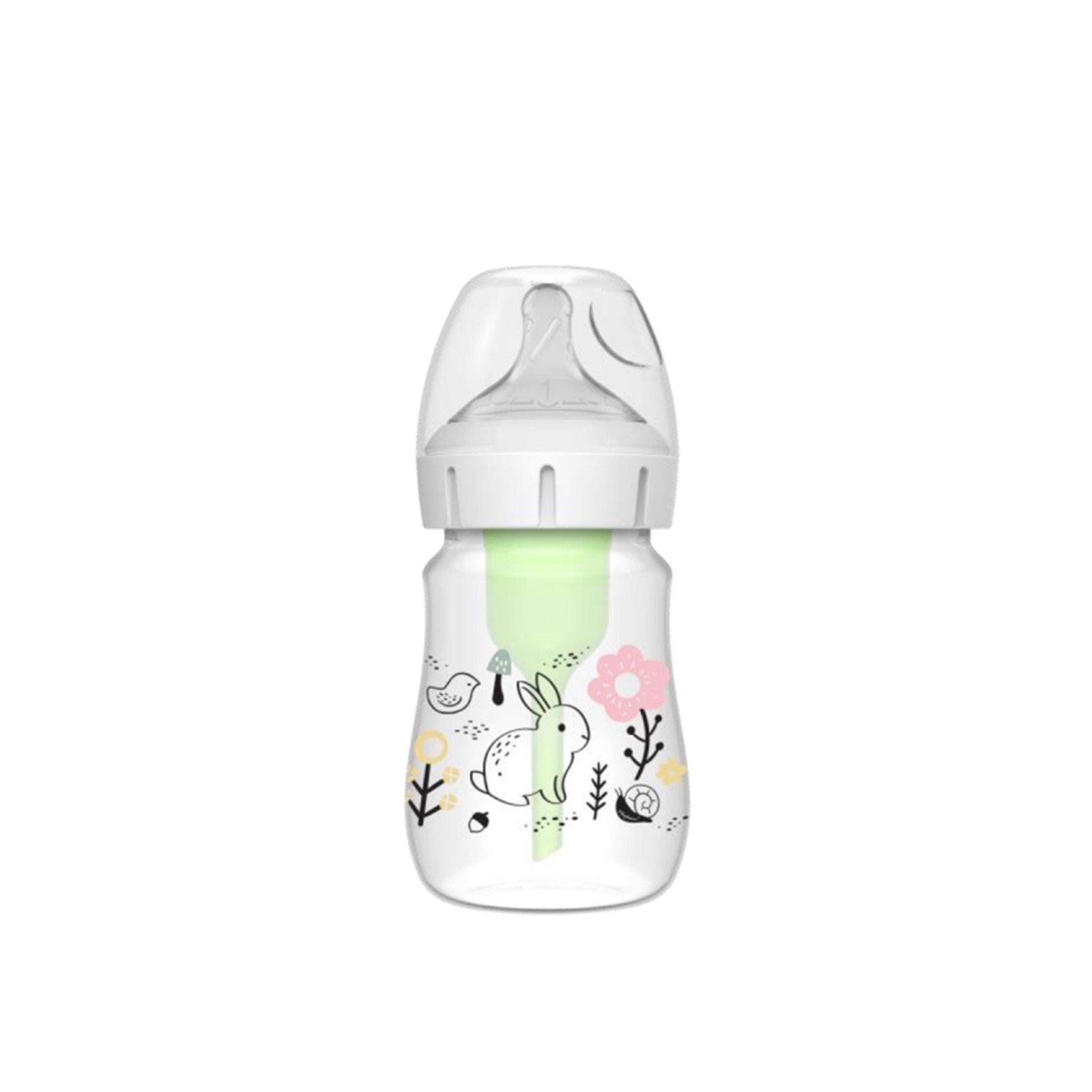 Dr Brown's رضّاعة أطفال بلاستيكية عريضة العنق مضادة للمغص خالية من البيسفينول أ Options+ 0m+ 150ml