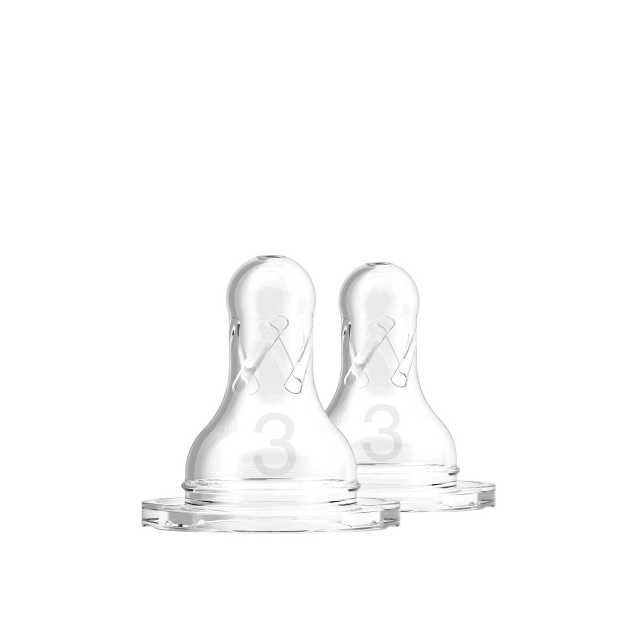 Dr. Brown's Medium-Fast Flow Narrow Baby Bottle Silicone Nipple 6m+ x2