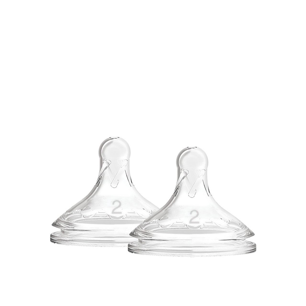 Dr. Brown's Options+ Medium Flow Wide-Neck Baby Bottle Silicone Nipple 3m+ x2